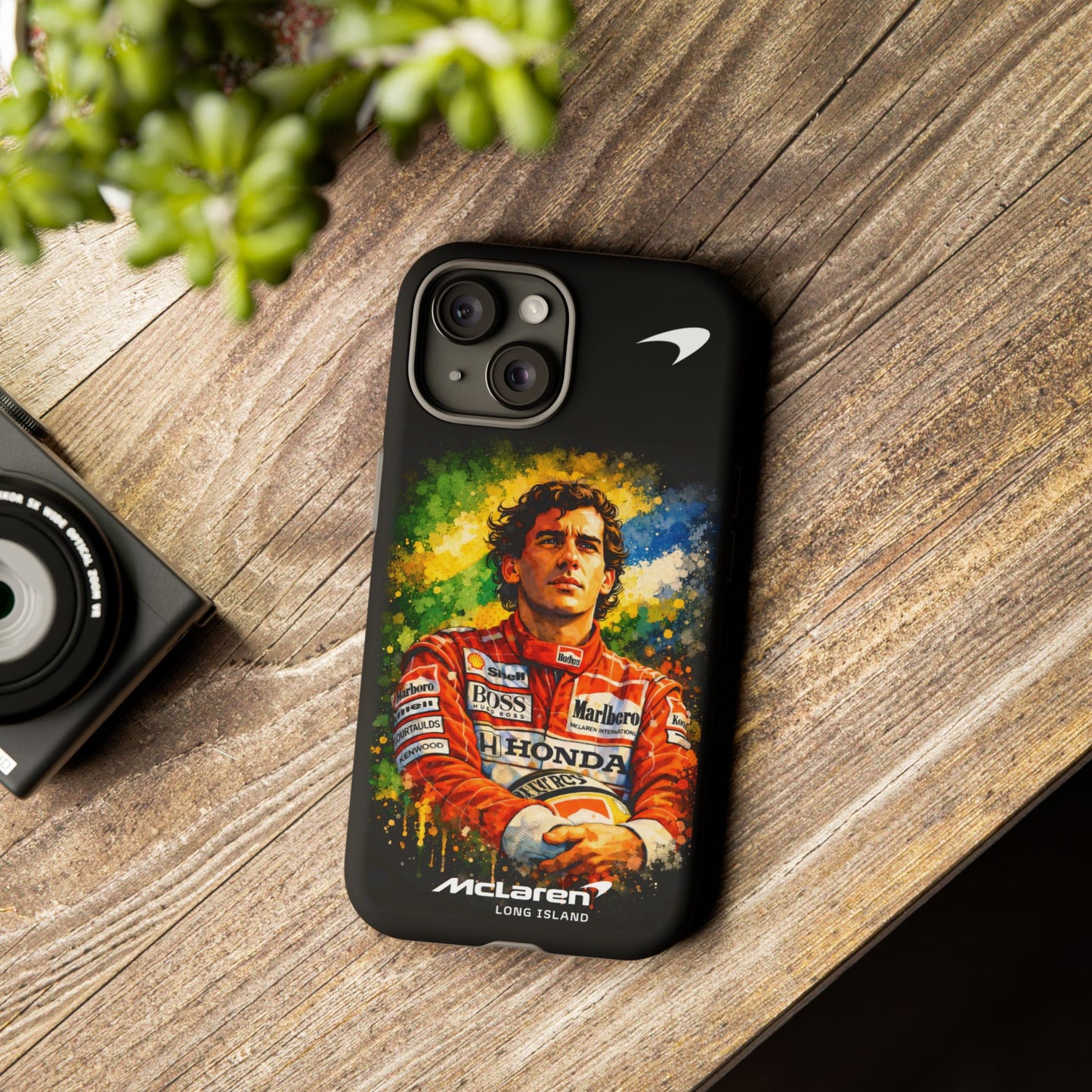 McLaren Long Island "Always Senna" Ayrton Senna Inspired Impact-Resistant Phone Case | Durable Protection for Car Enthusiasts