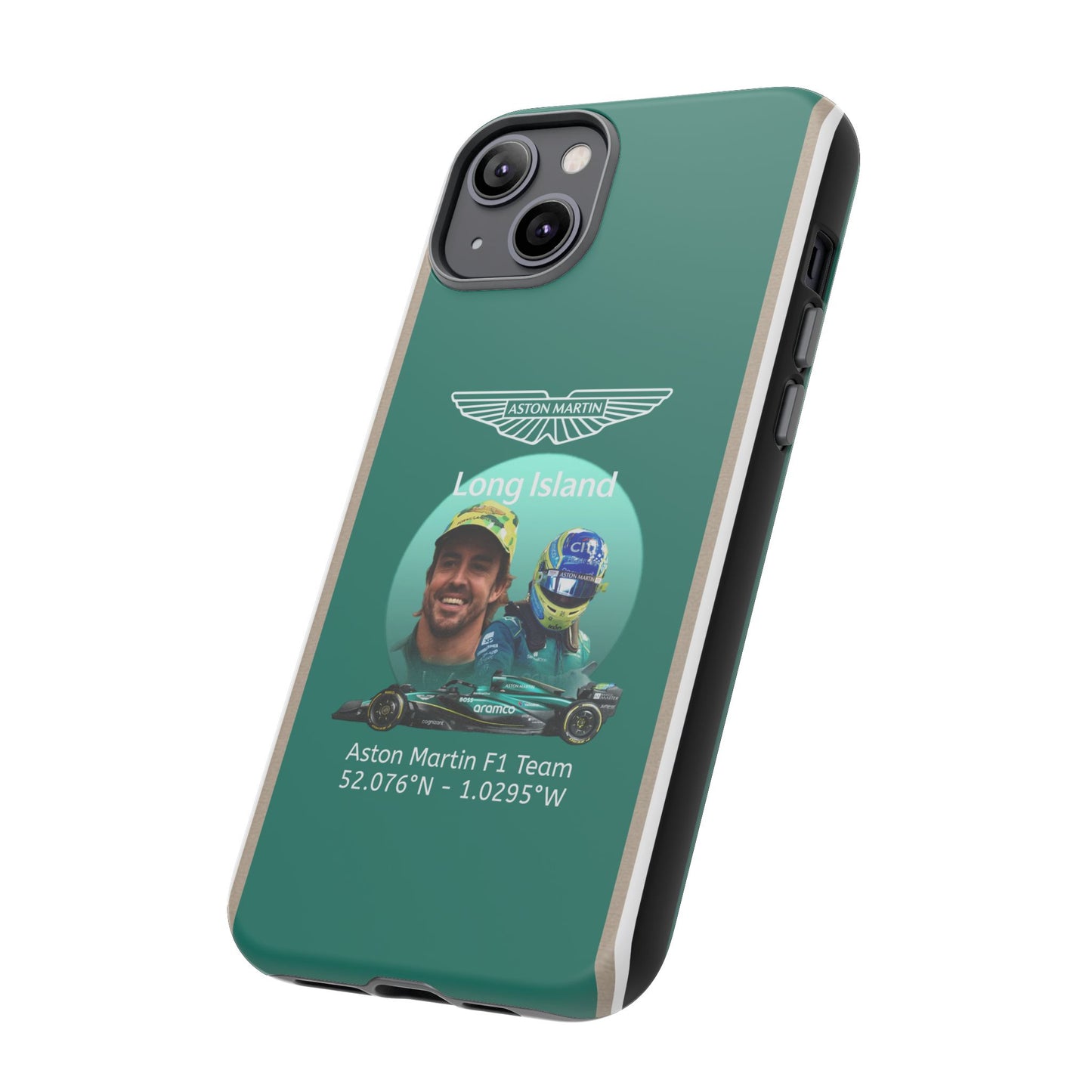 Aston Martin Long Island F1 inspired Fernando Alonso Impact-Resistant Phone Case - Sleek & Stylish