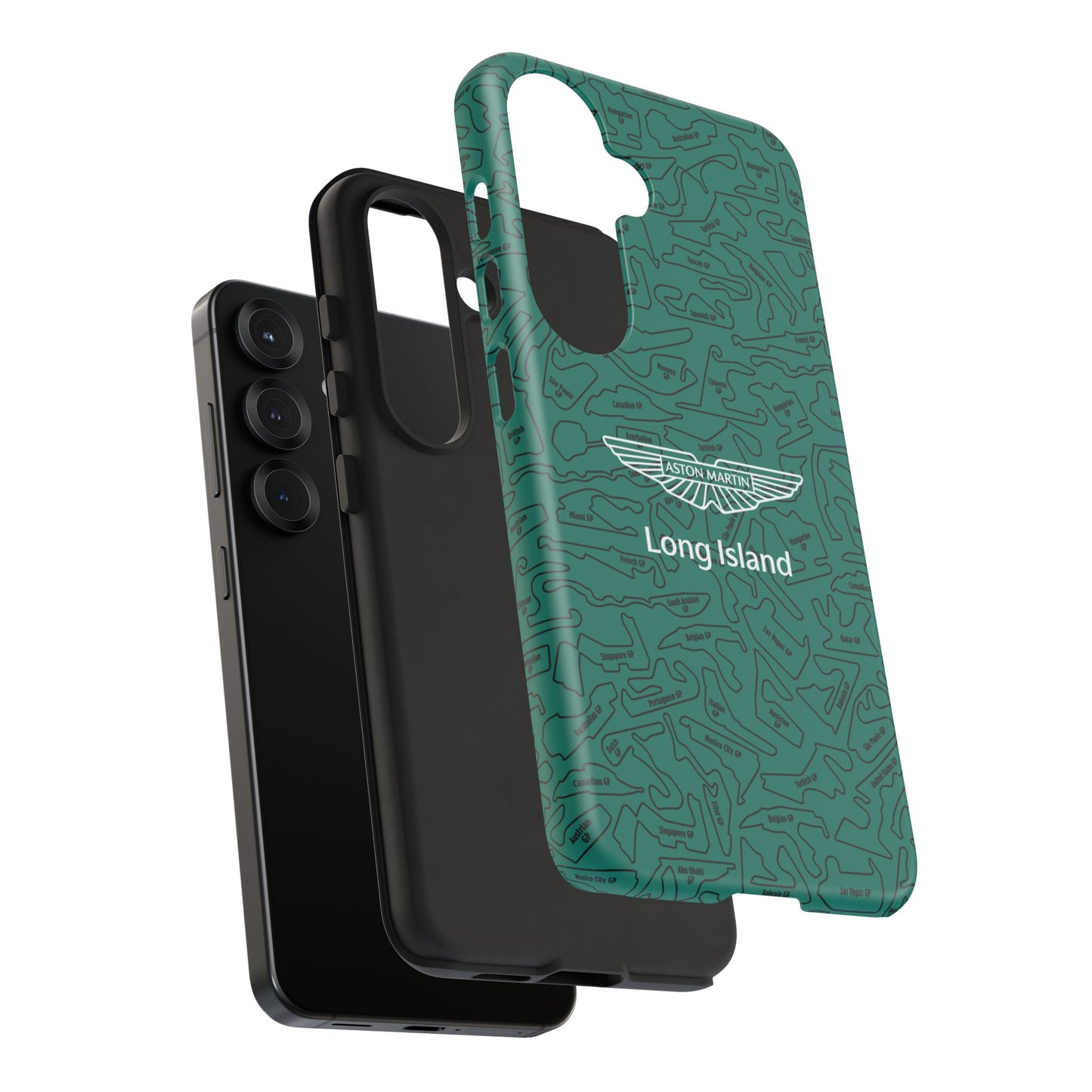 Aston Martin Long Island F1 race Track Inspired Impact-Resistant Phone Case