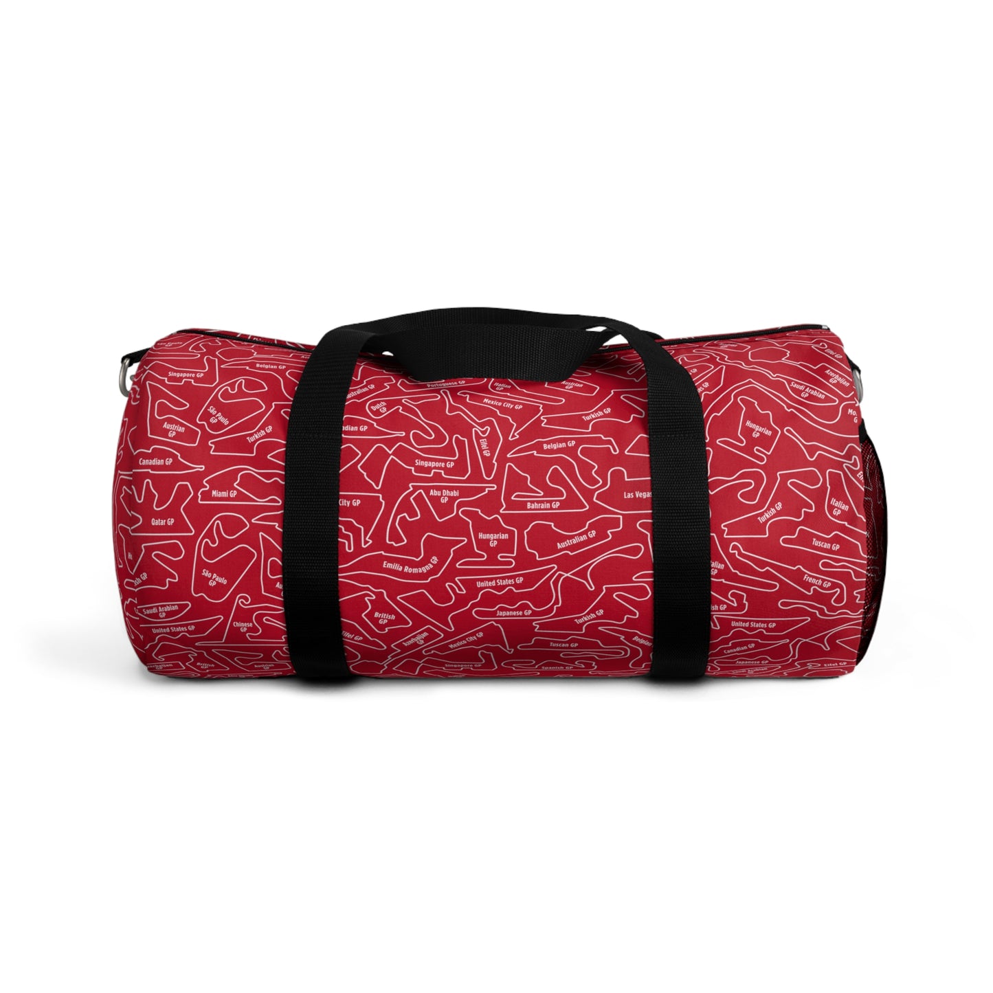 Long Island Sports Cars F1 Racetrack Vibrant Red Travel Duffel Bag