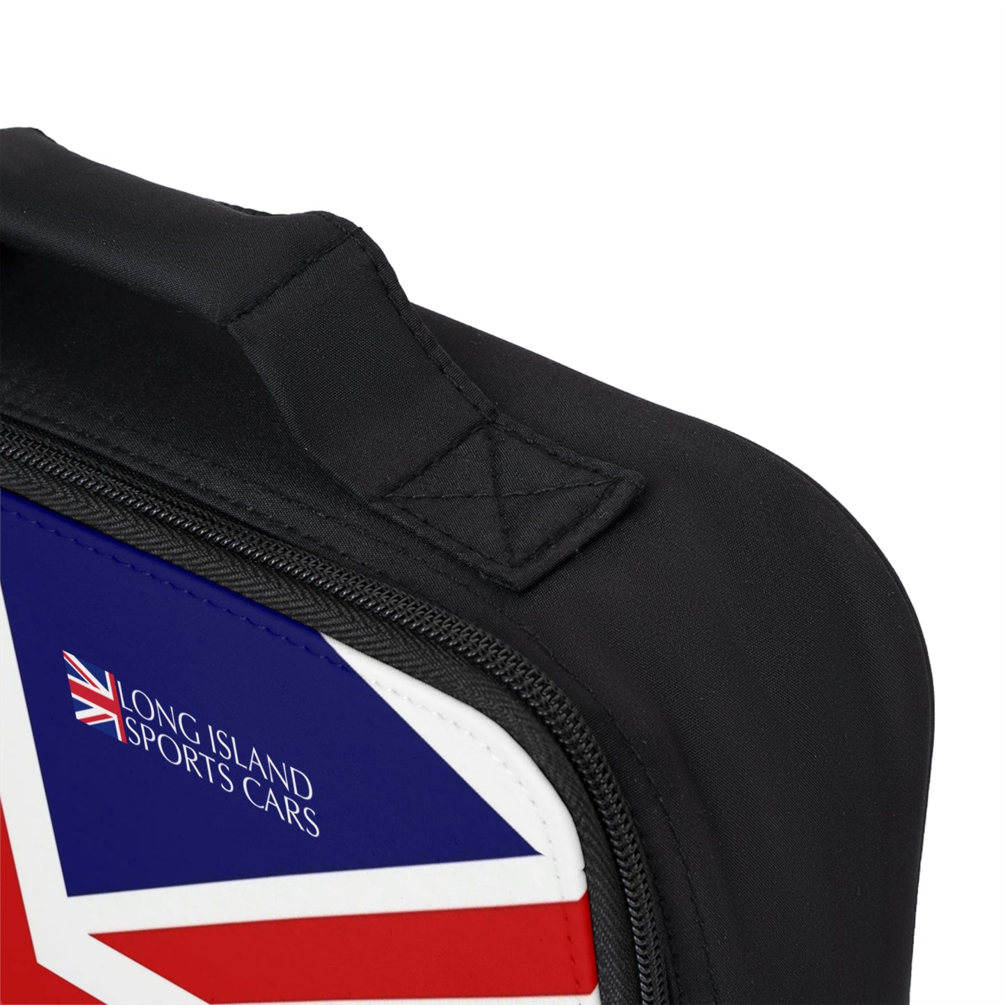 Long Island Sports Cars Flag Design Lunch Bag - Stylish Insulated Tote for Cars Enthusiasts