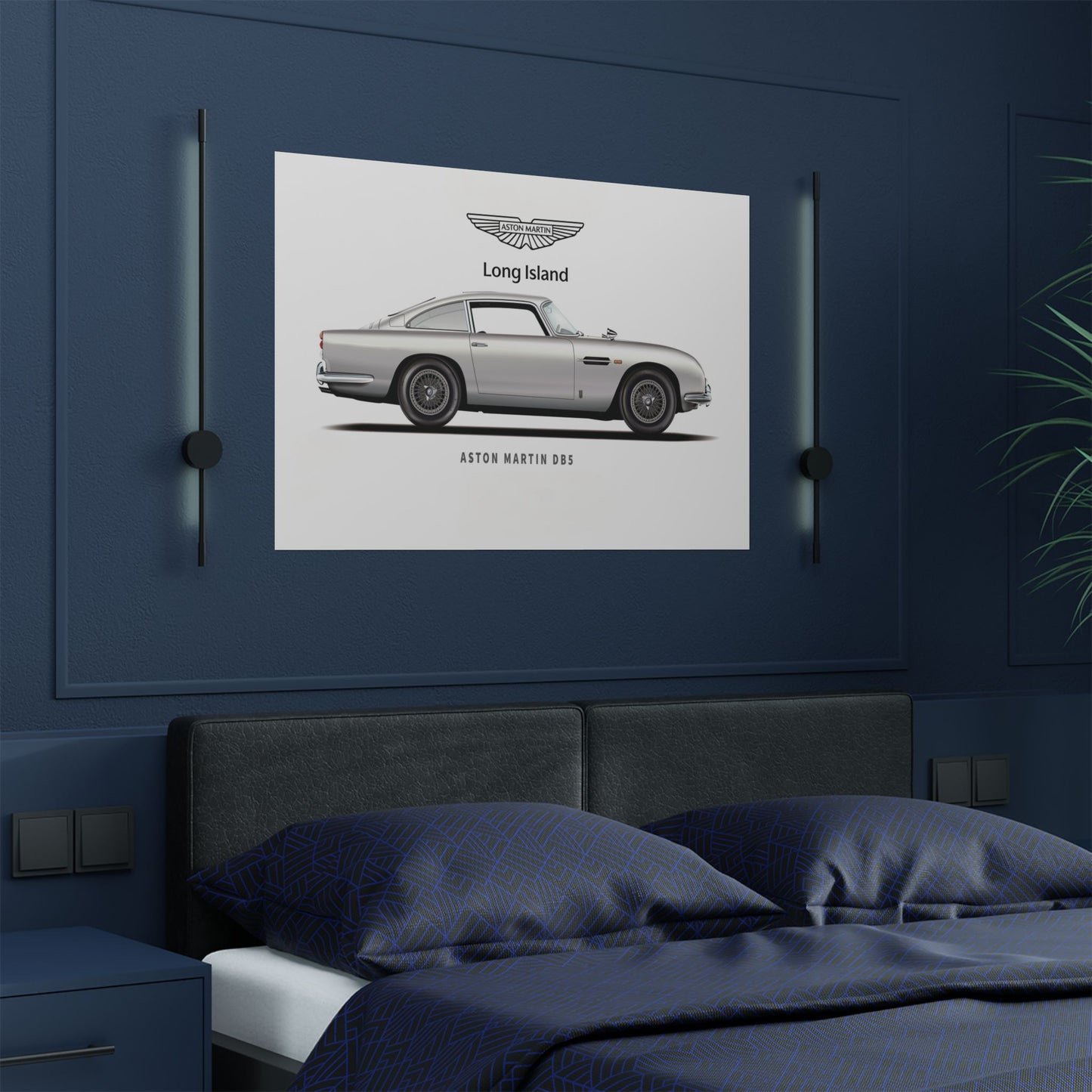 Aston Martin DB5 Goldfinger 007 inspired Satin Poster