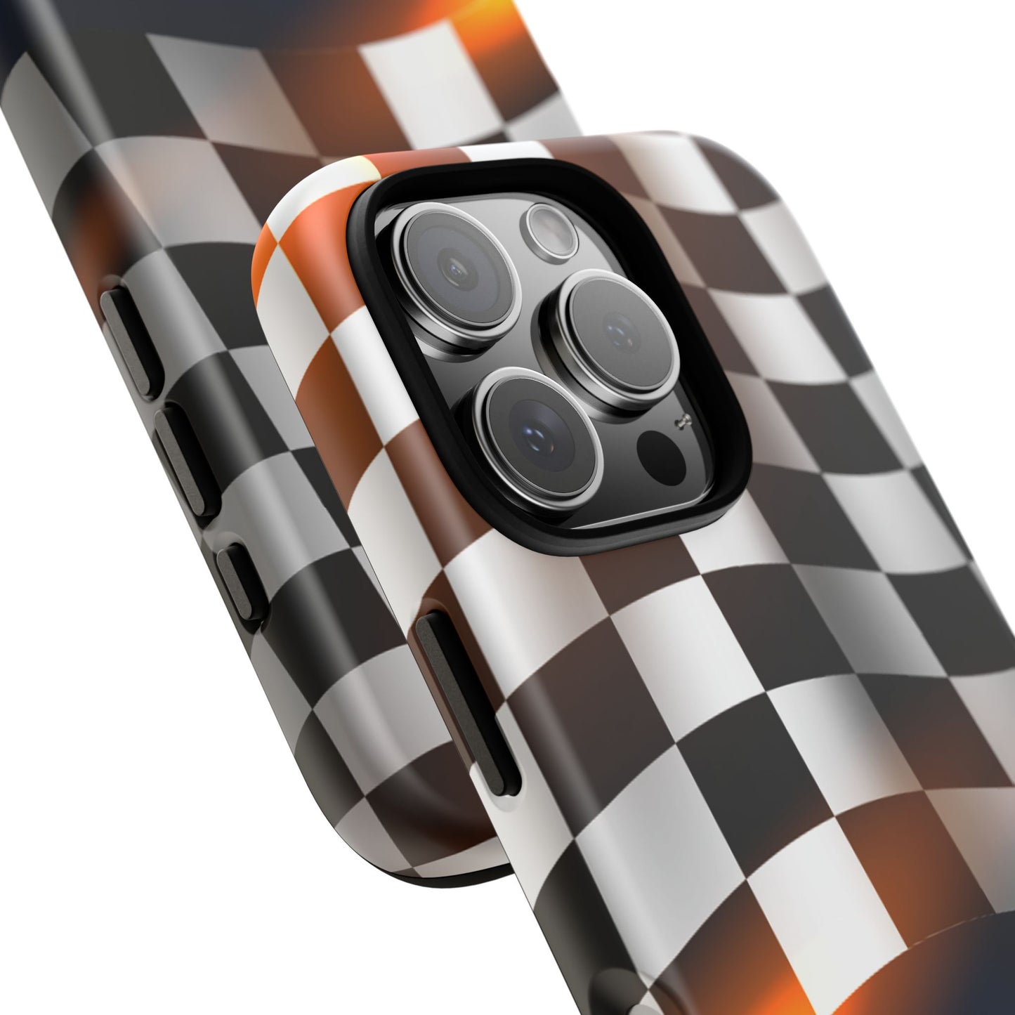 Aston Martin Long Island F1 Checkered Flag Impact-Resistant Phone Case | Durable Protection for Car Enthusiasts