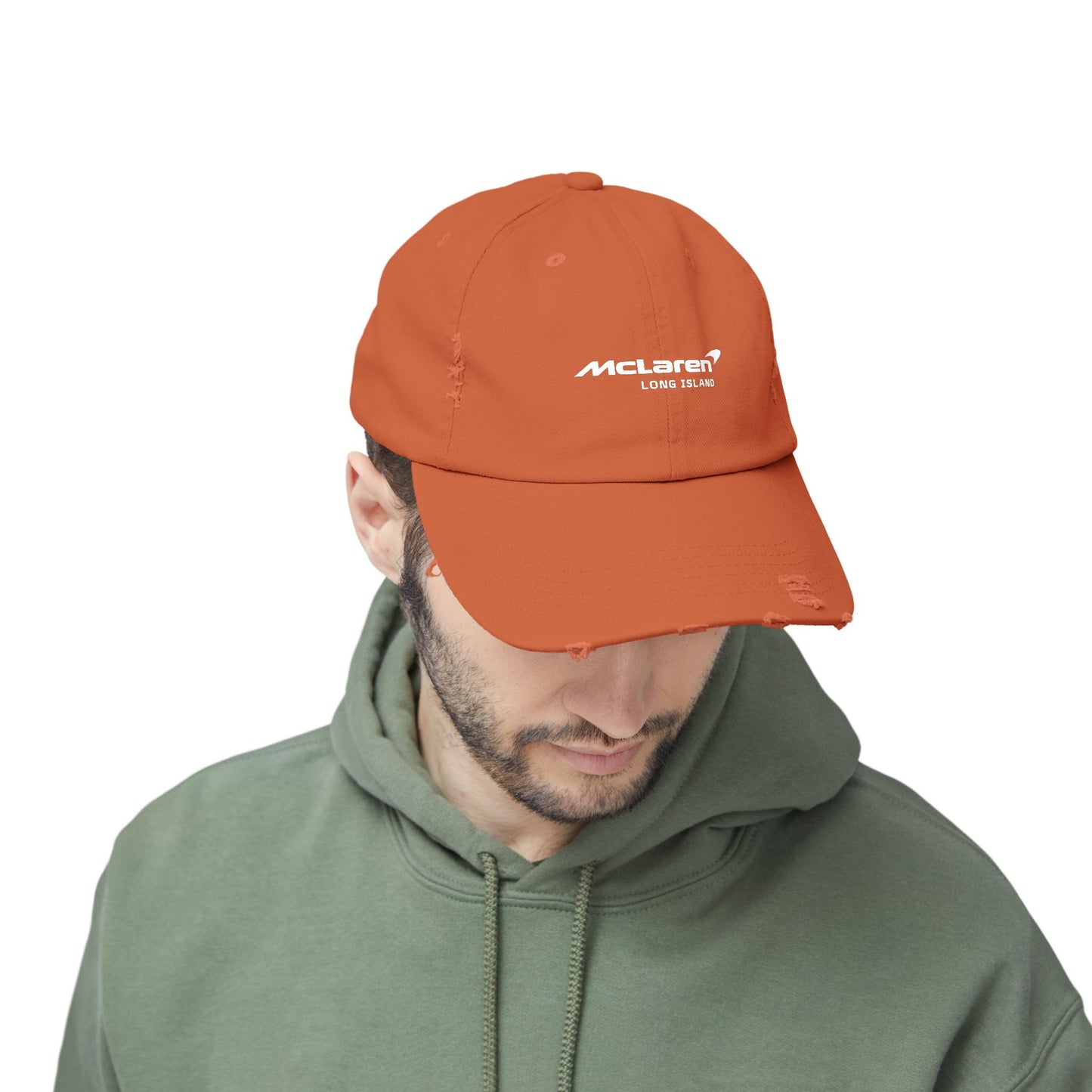 McLaren Long Island Unisex Distressed Cap / Papaya