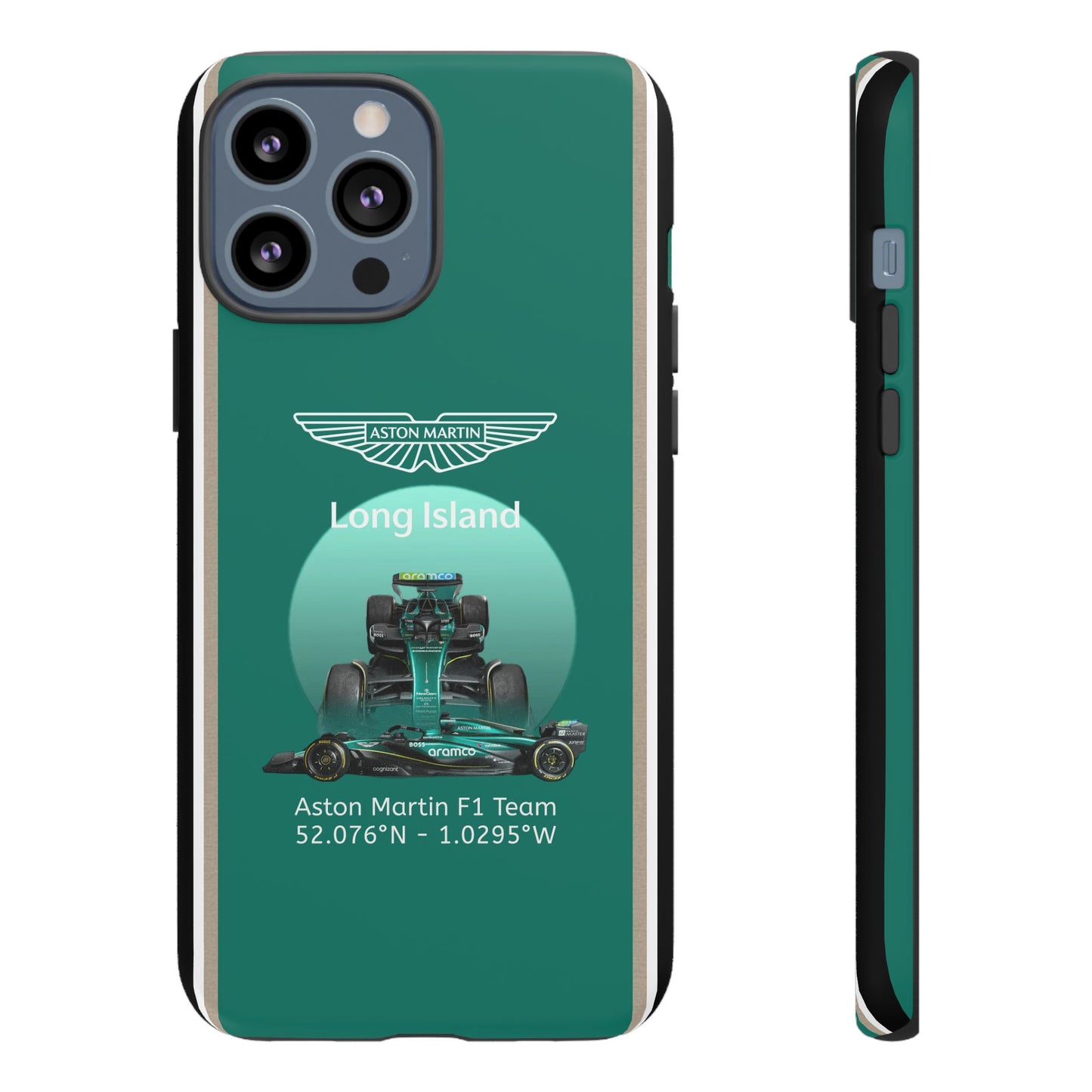Aston Martin Long Island Formula 1 inspired Impact-Resistant Phone Case - Sleek & Stylish