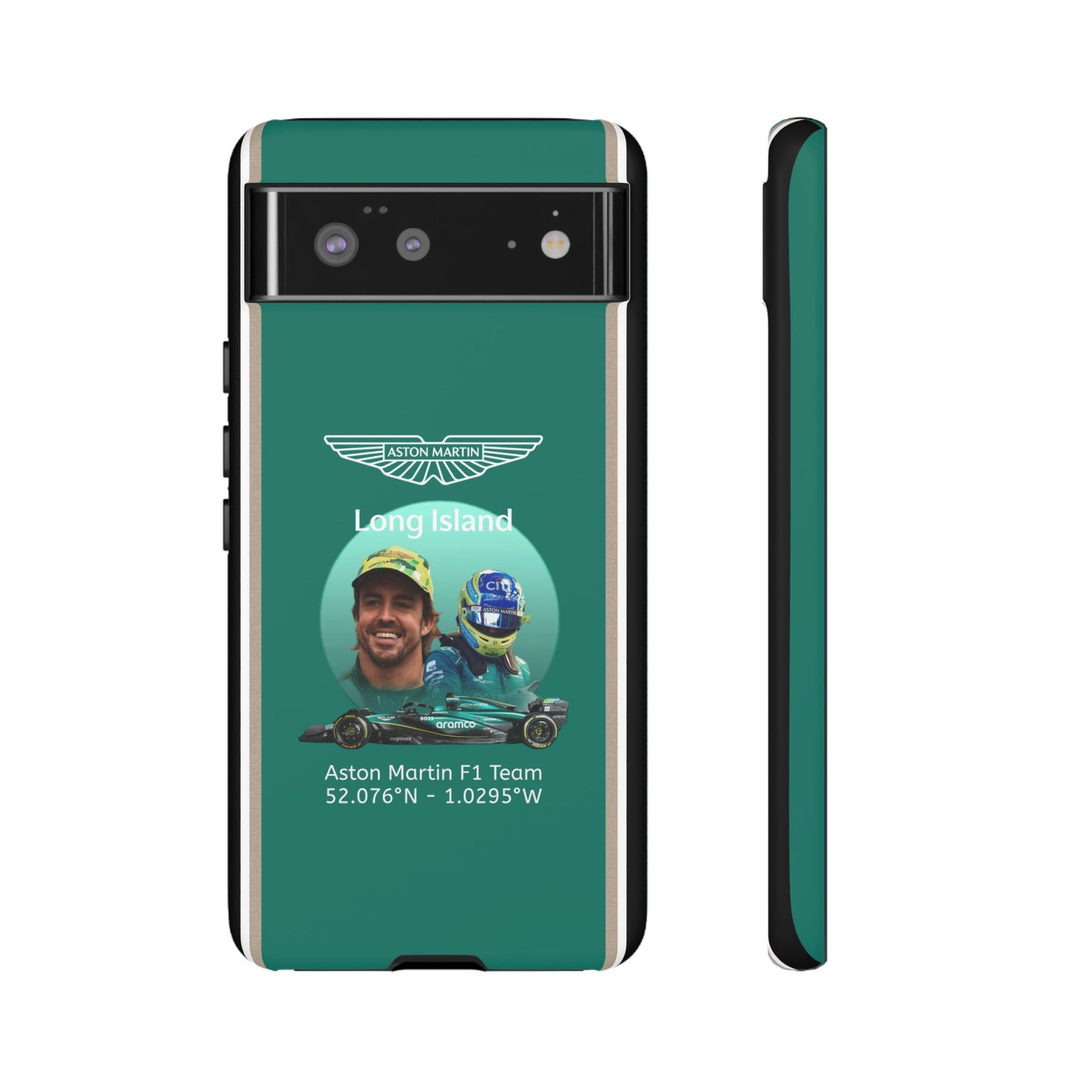 Aston Martin Long Island F1 inspired Fernando Alonso Impact-Resistant Phone Case - Sleek & Stylish