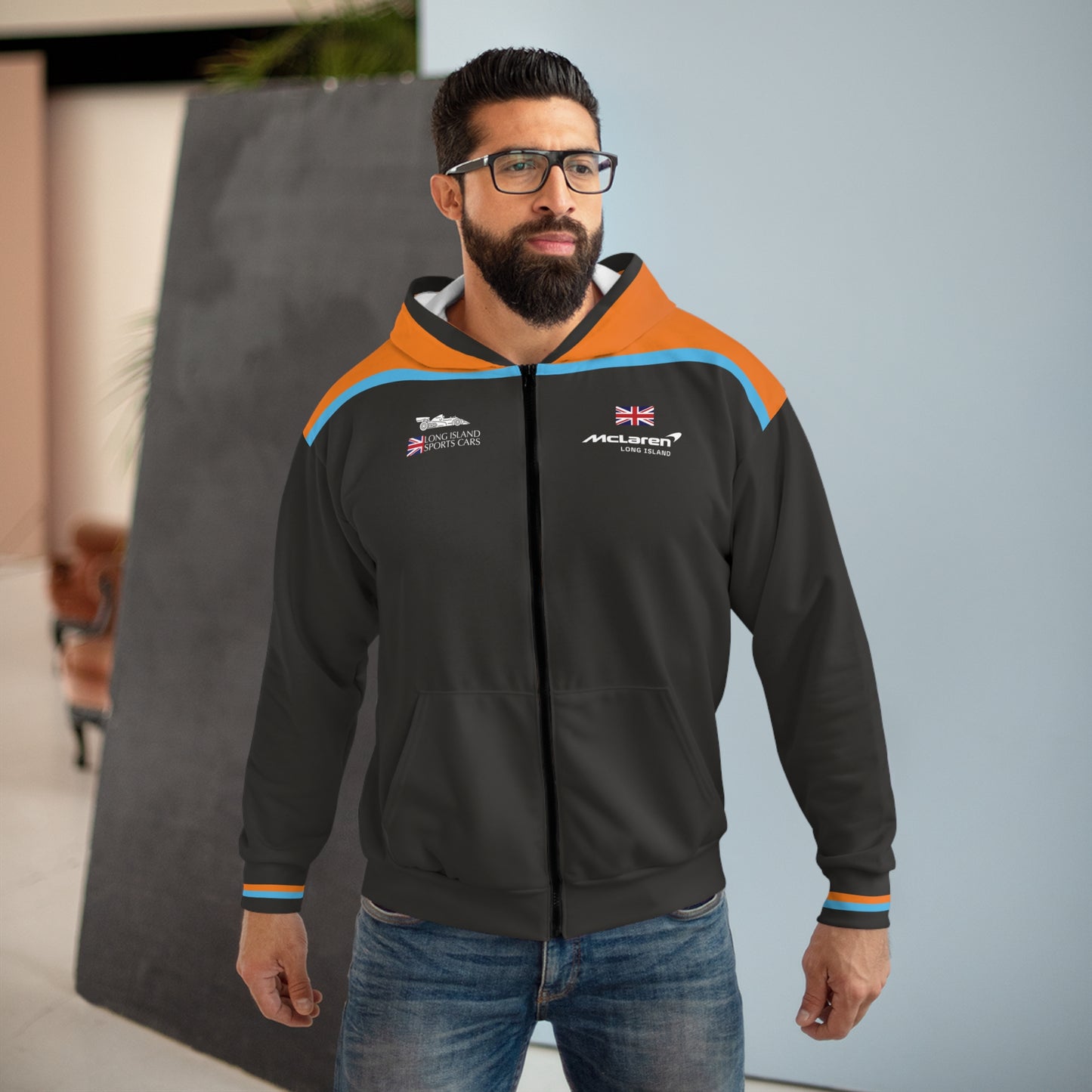 McLaren Long Island Unisex Zip Hoodie