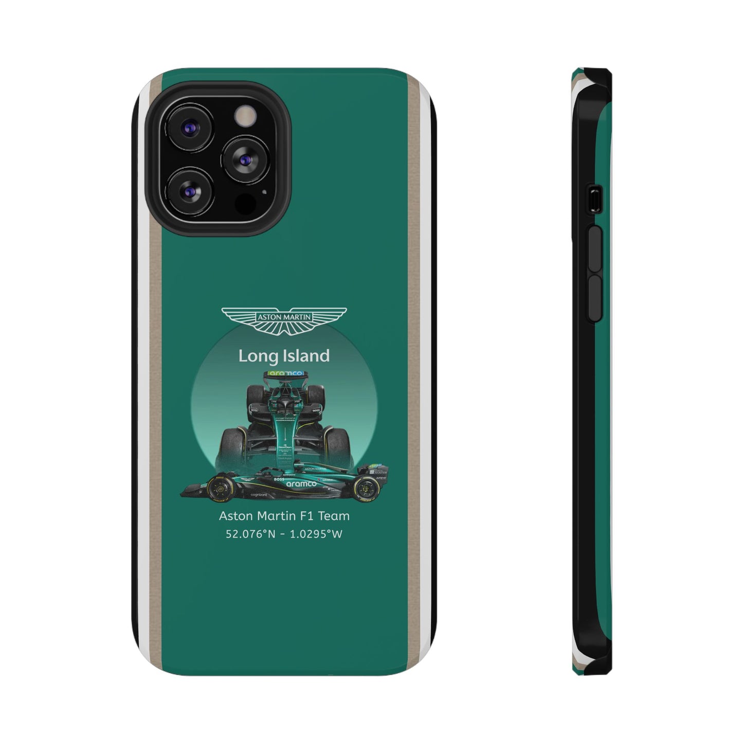 Aston Martin Long Island Formula 1 inspired Impact-Resistant Phone Case - Sleek & Stylish