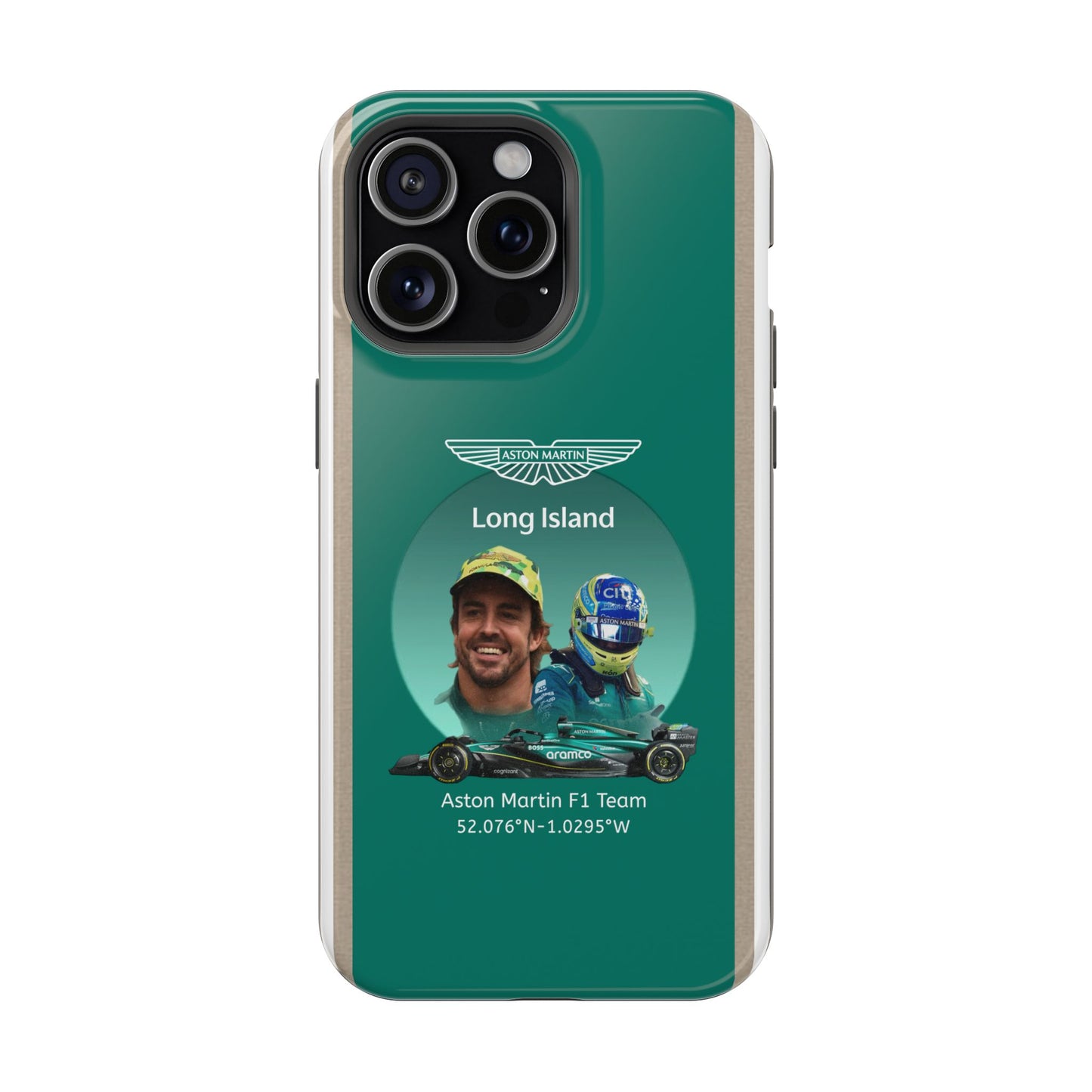 Aston Martin Long Island F1 inspired Fernando Alonso Impact-Resistant Phone Case - Sleek & Stylish