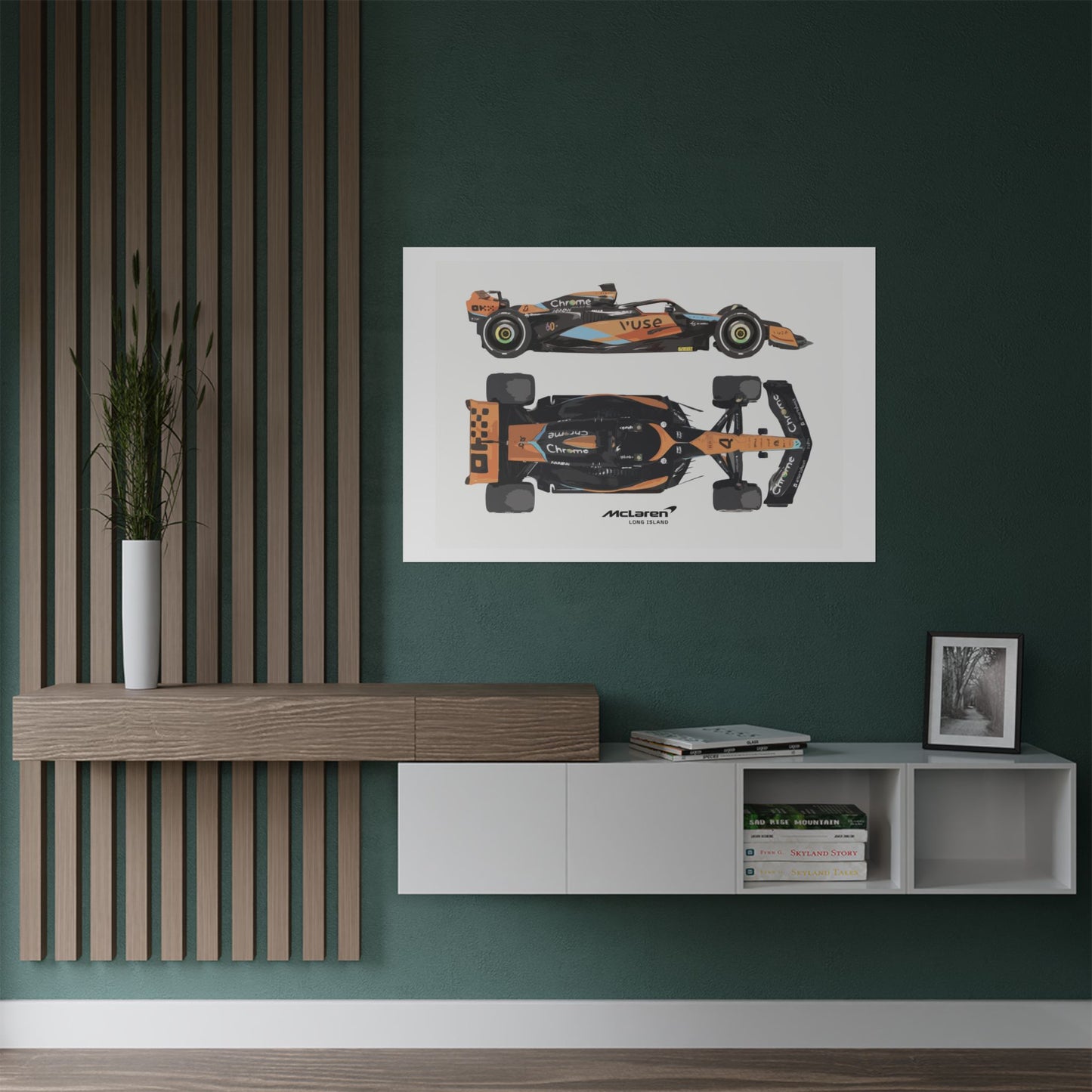 McLaren Long Island Formula 1 inspired Satin Poster