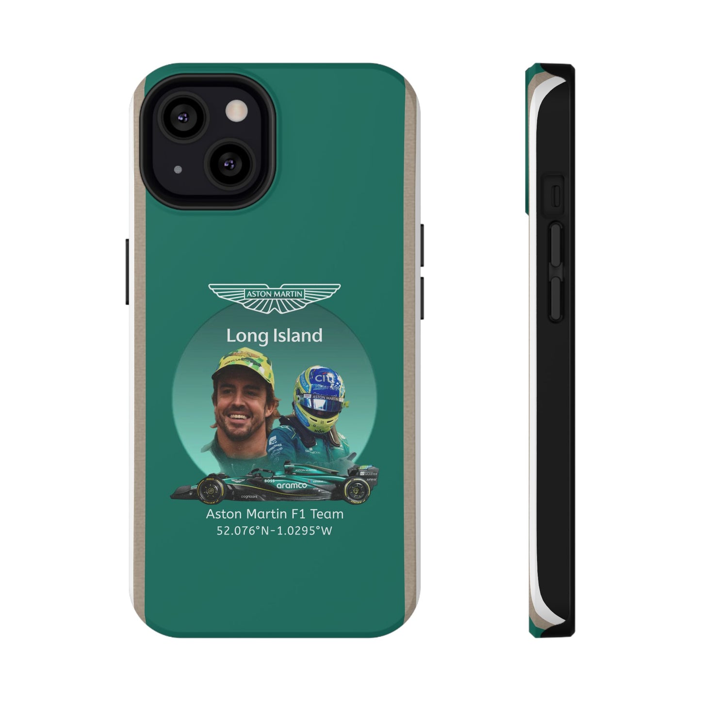 Aston Martin Long Island F1 inspired Fernando Alonso Impact-Resistant Phone Case - Sleek & Stylish