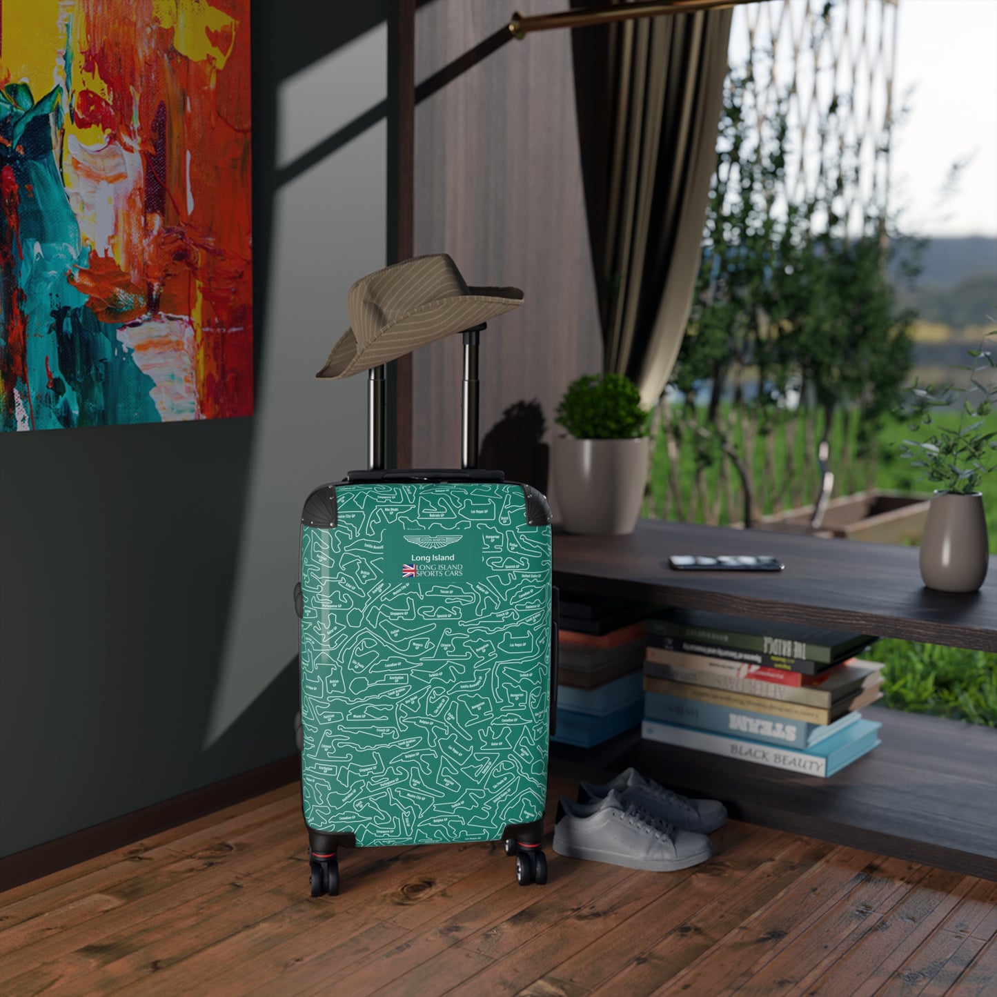 Aston Martin Long Island AM Green F1 Racetrack Suitcase