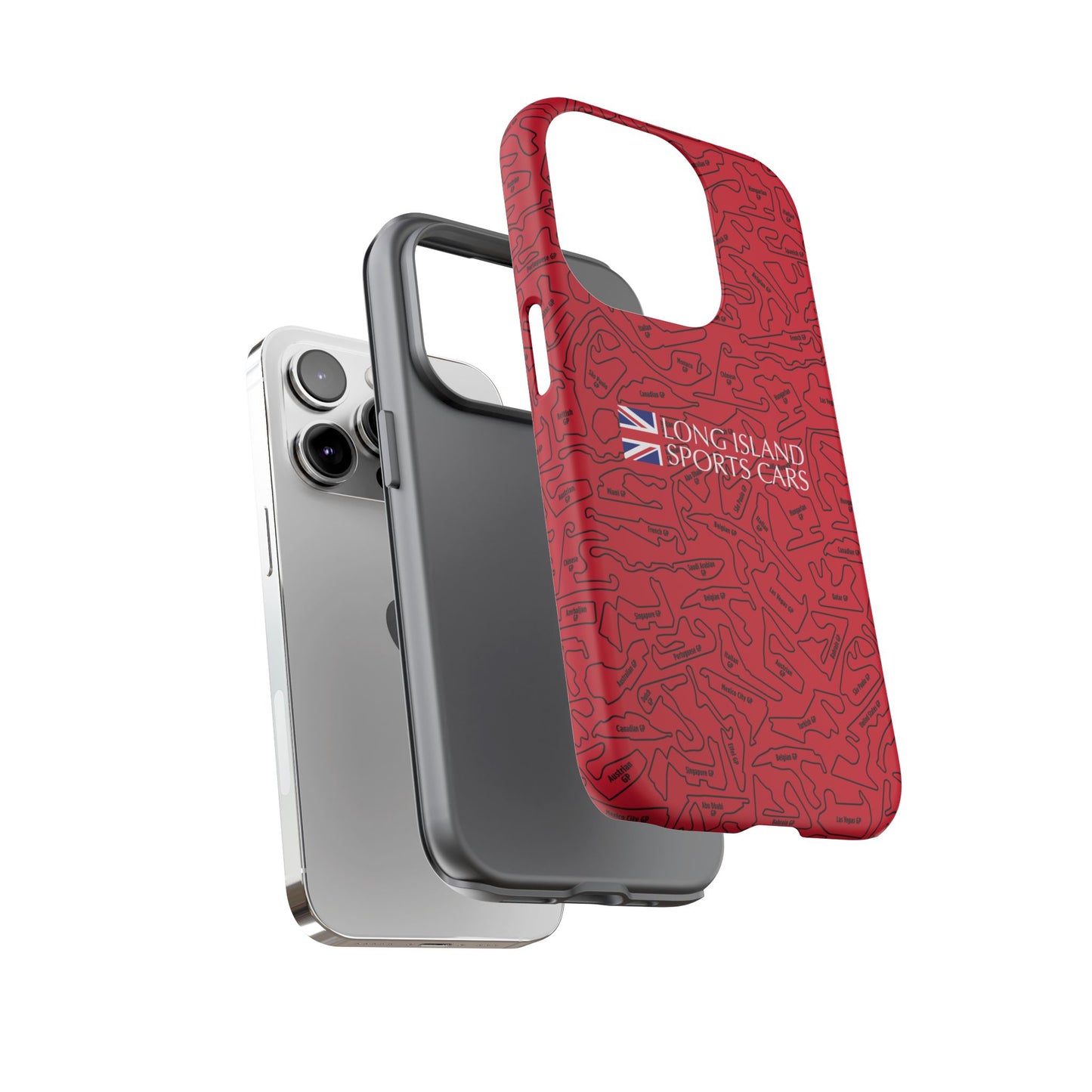 Long Island Sports Cars F1 race Track Inspired Impact-Resistant Phone Case