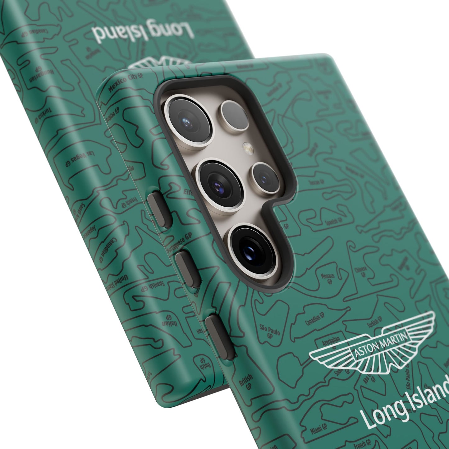 Aston Martin Long Island F1 race Track Inspired Impact-Resistant Phone Case