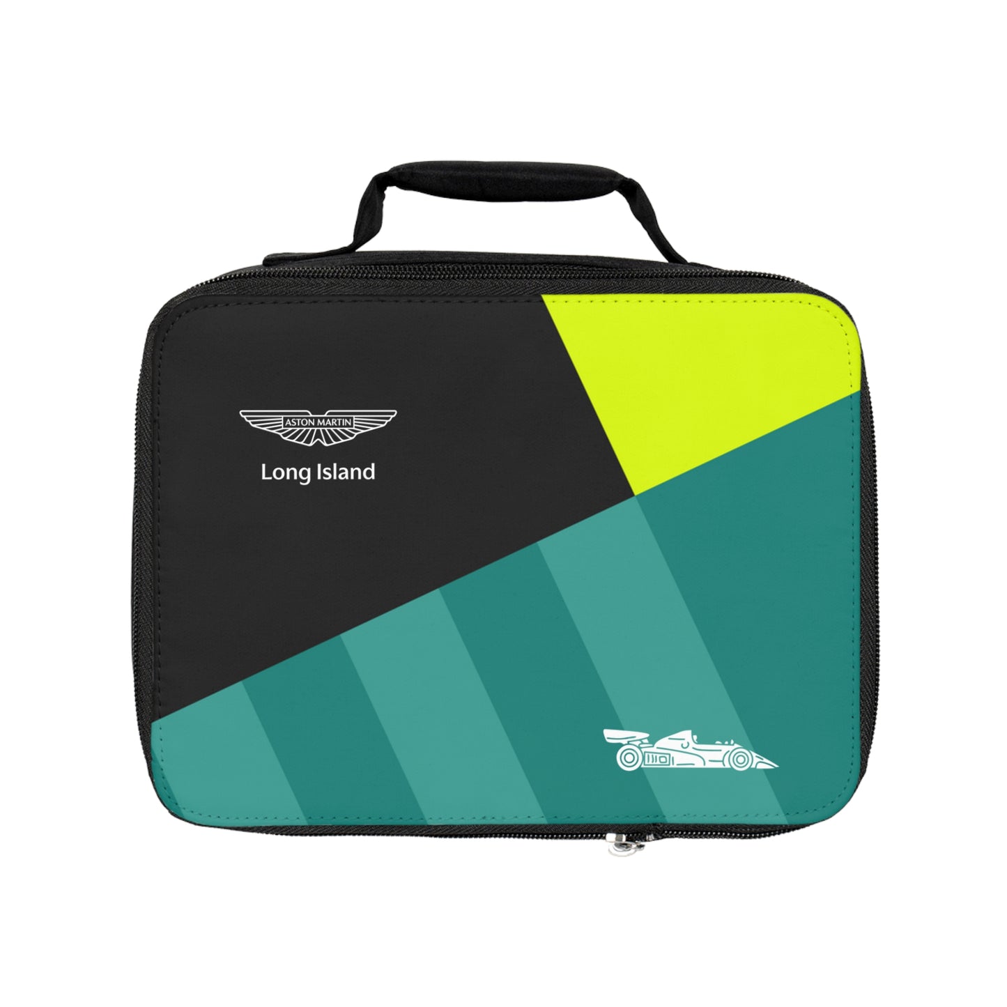 Aston Martin Long Island AM Green design Lunch Bag - Stylish Insulated Tote for Cars Enthusiasts