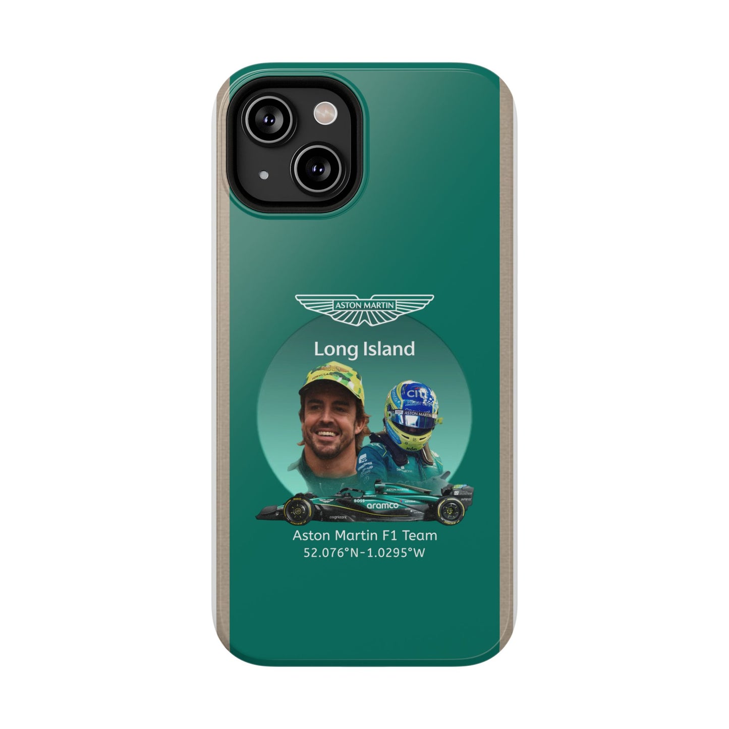 Aston Martin Long Island F1 inspired Fernando Alonso Impact-Resistant Phone Case - Sleek & Stylish