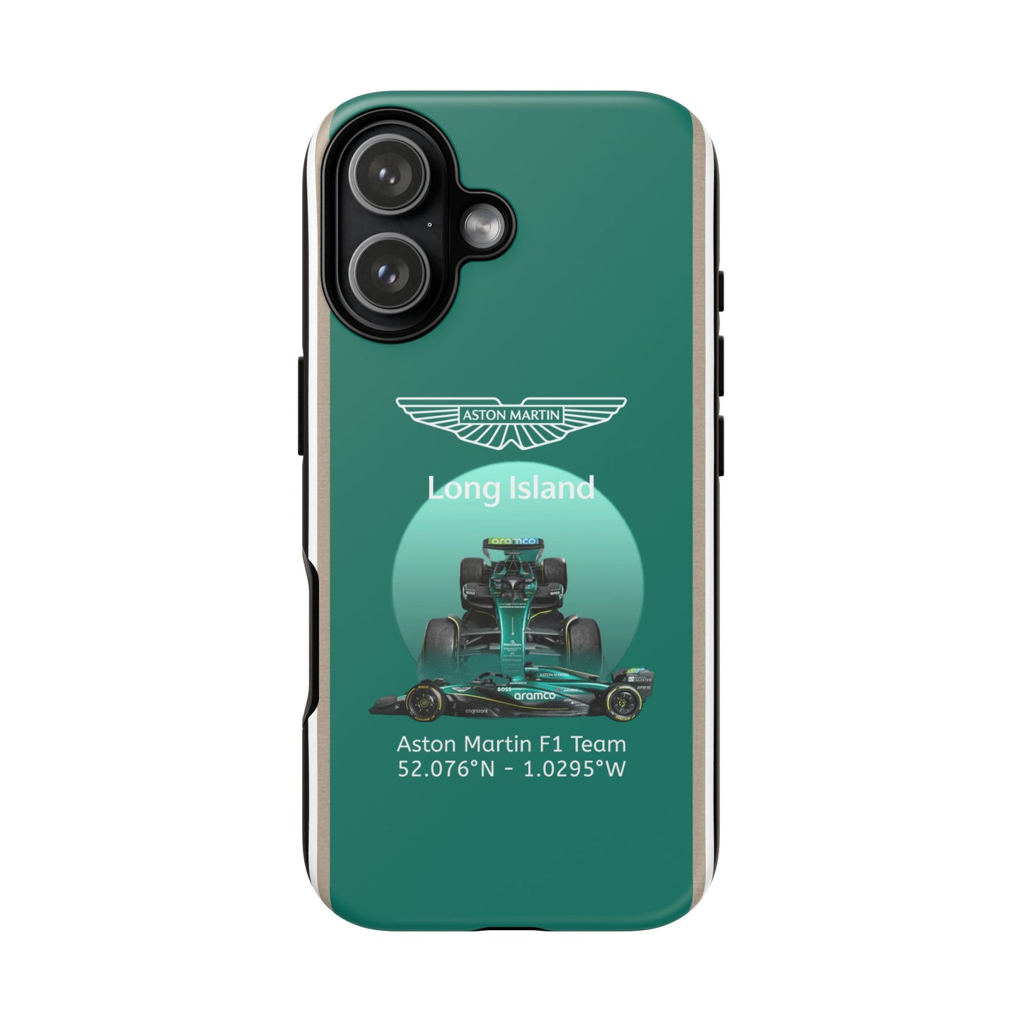 Aston Martin Long Island Formula 1 inspired Impact-Resistant Phone Case - Sleek & Stylish