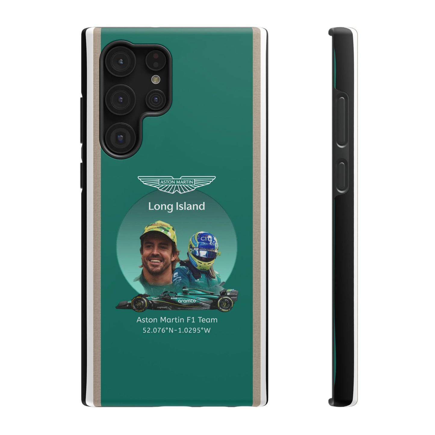 Aston Martin Long Island F1 inspired Fernando Alonso Impact-Resistant Phone Case - Sleek & Stylish