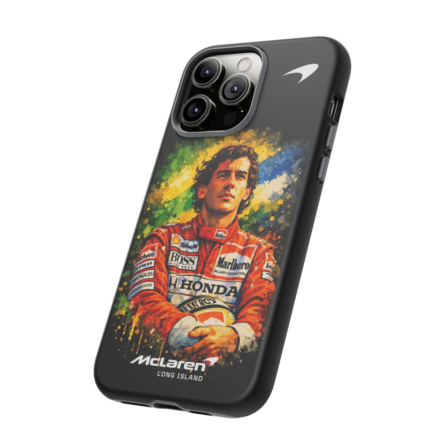 McLaren Long Island "Always Senna" Ayrton Senna Inspired Impact-Resistant Phone Case | Durable Protection for Car Enthusiasts