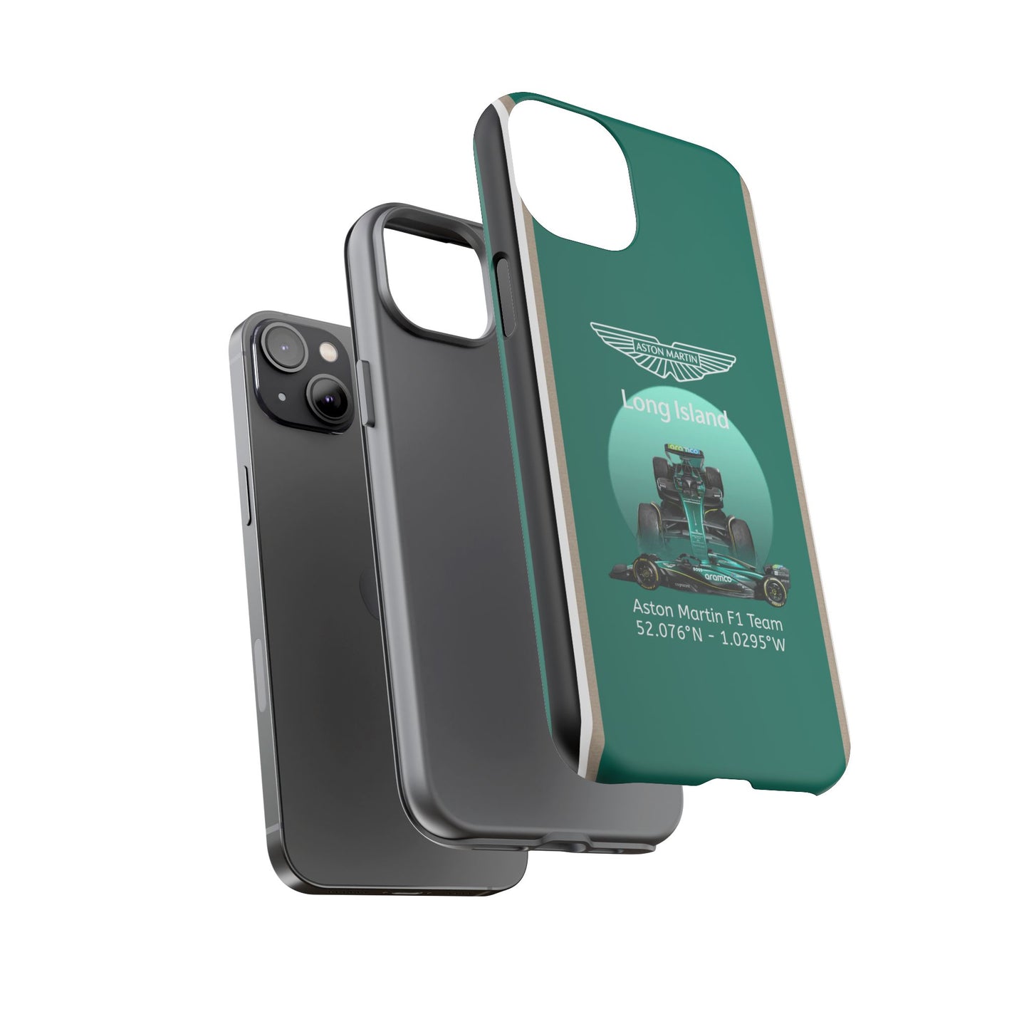 Aston Martin Long Island Formula 1 inspired Impact-Resistant Phone Case - Sleek & Stylish