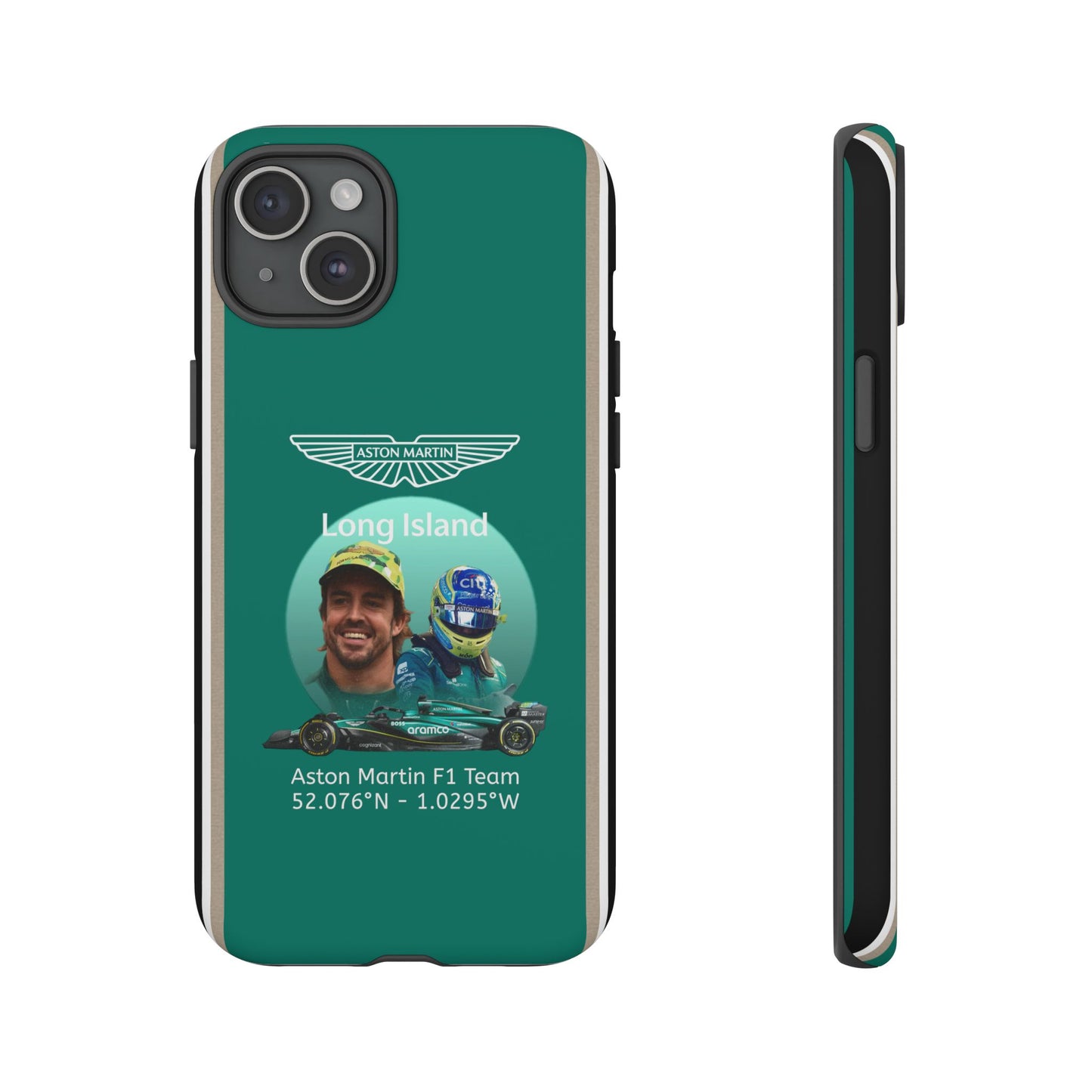 Aston Martin Long Island F1 inspired Fernando Alonso Impact-Resistant Phone Case - Sleek & Stylish