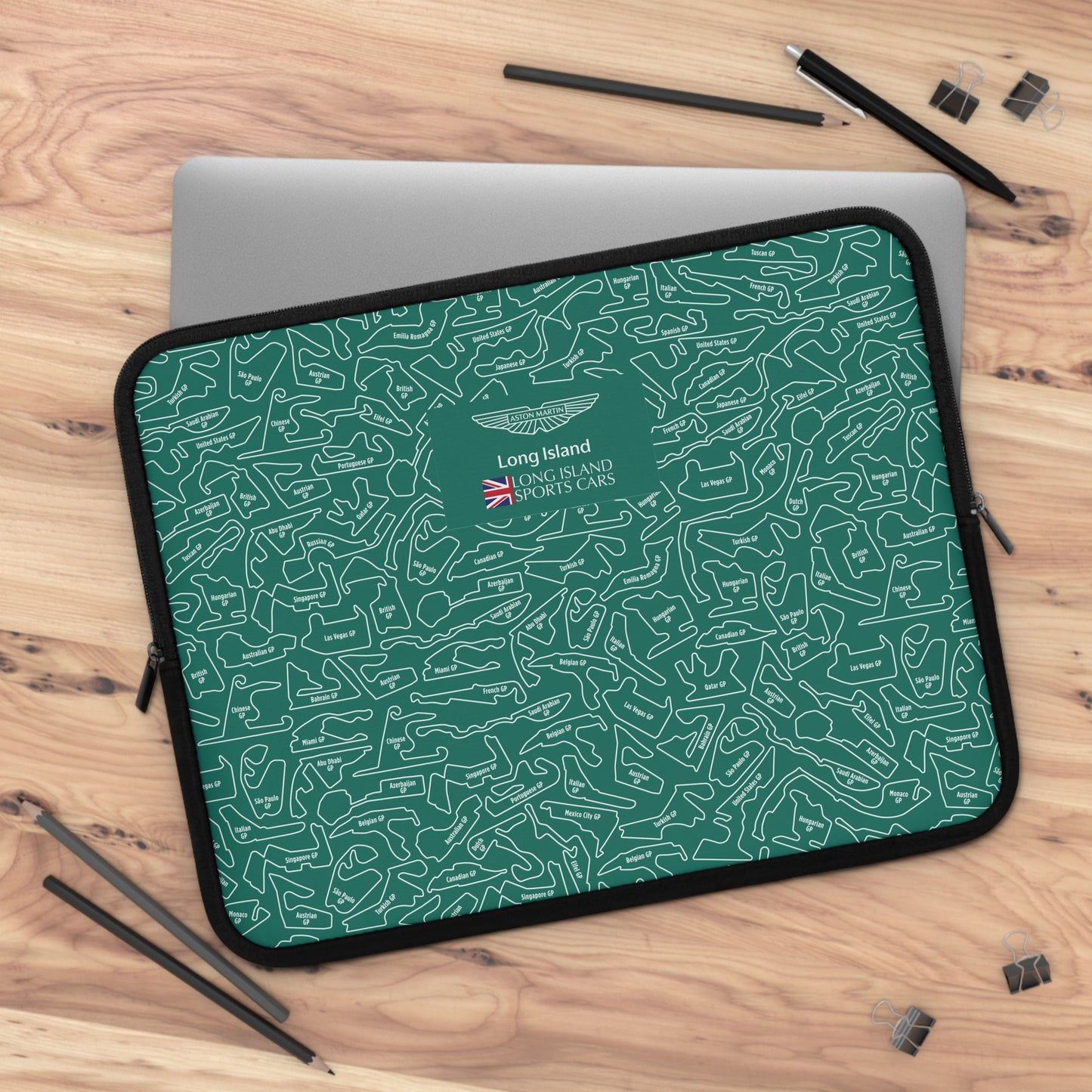 Aston Martin Long Island F1 Racetrack Laptop Sleeve