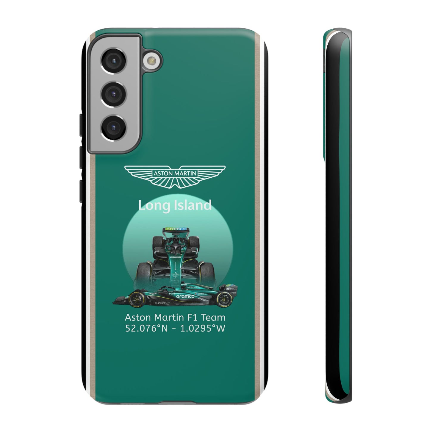 Aston Martin Long Island Formula 1 inspired Impact-Resistant Phone Case - Sleek & Stylish