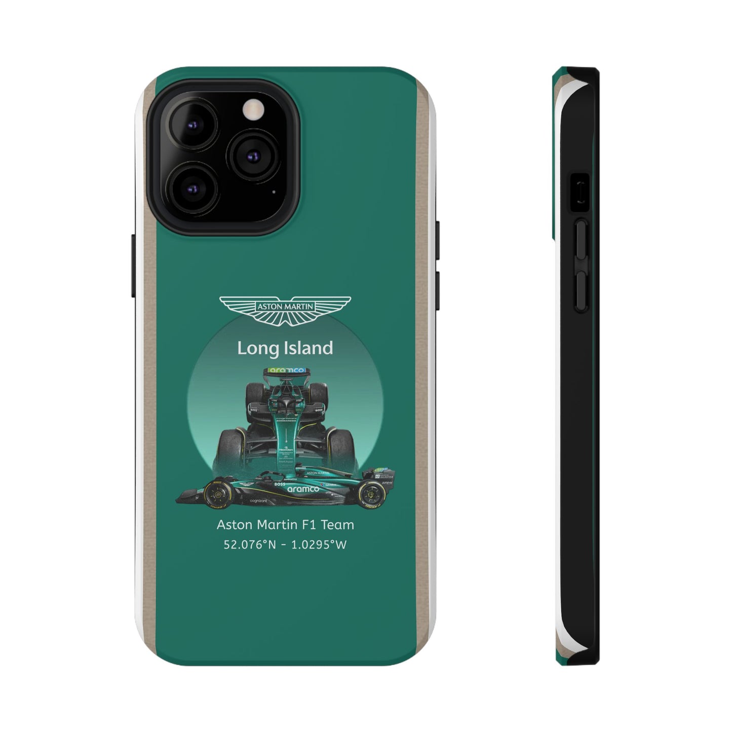 Aston Martin Long Island Formula 1 inspired Impact-Resistant Phone Case - Sleek & Stylish