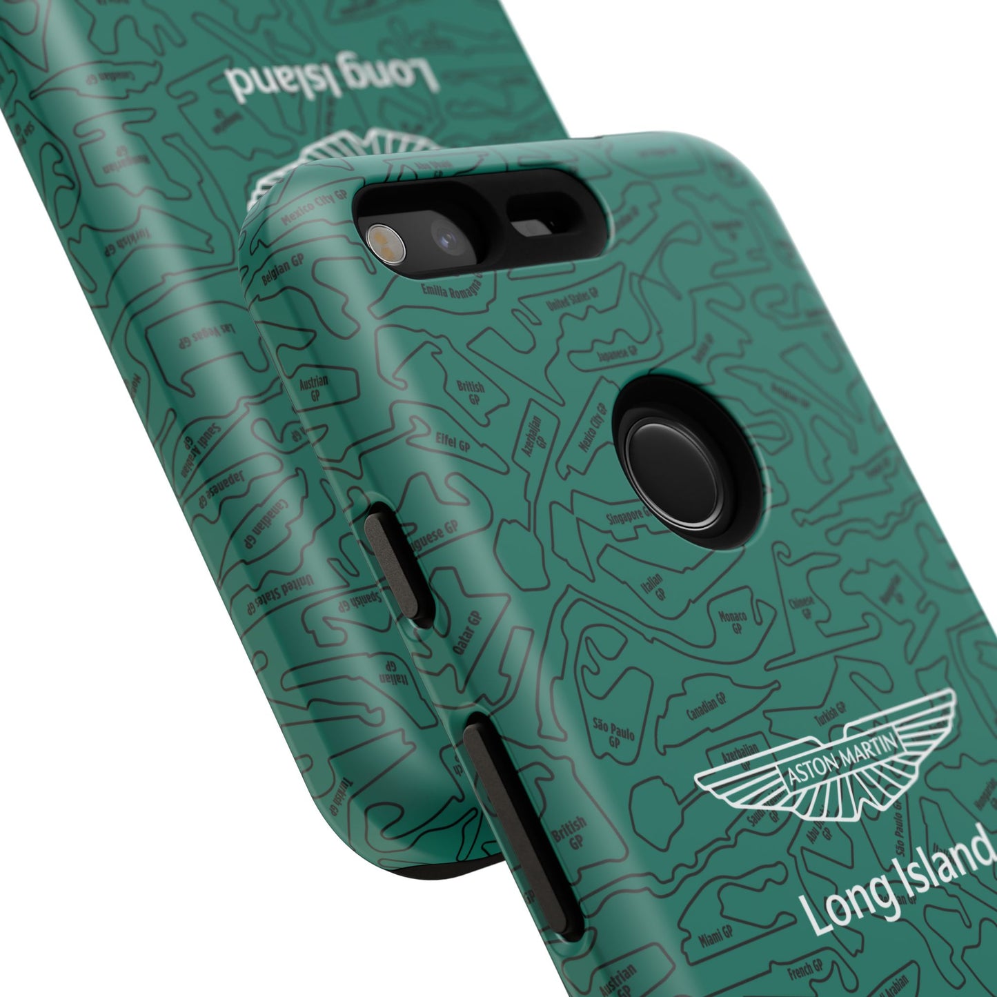 Aston Martin Long Island F1 race Track Inspired Impact-Resistant Phone Case