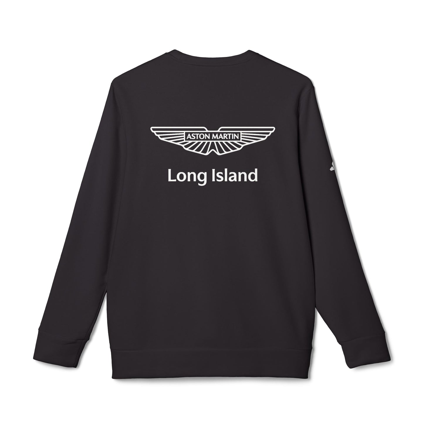 Adidas Long Island Sports Cars | Aston Martin Long Island Unisex Fleece Crewneck Sweatshirt