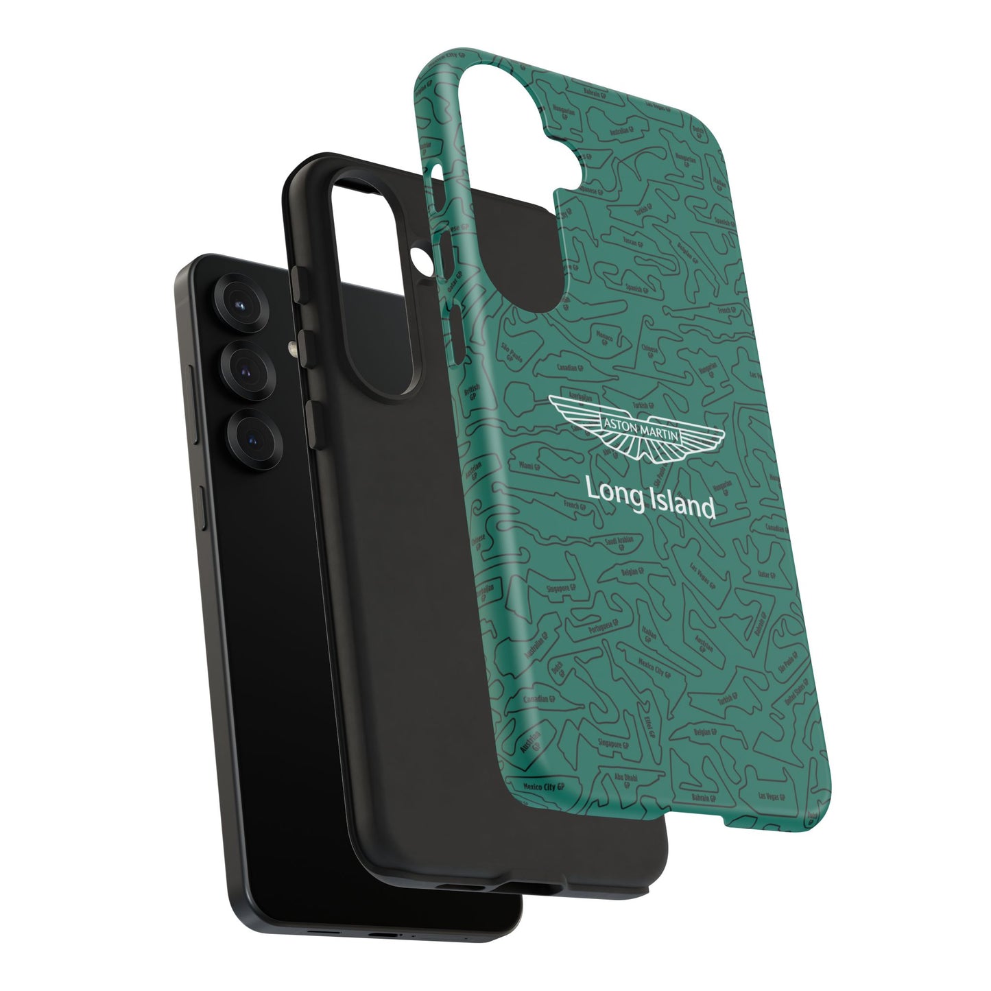 Aston Martin Long Island F1 race Track Inspired Impact-Resistant Phone Case