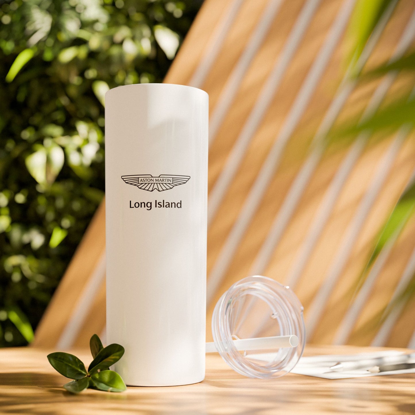 Aston Martin Long Island 20oz Skinny Tumbler with Straw - Sleek Travel Mug for Car Enthusiasts