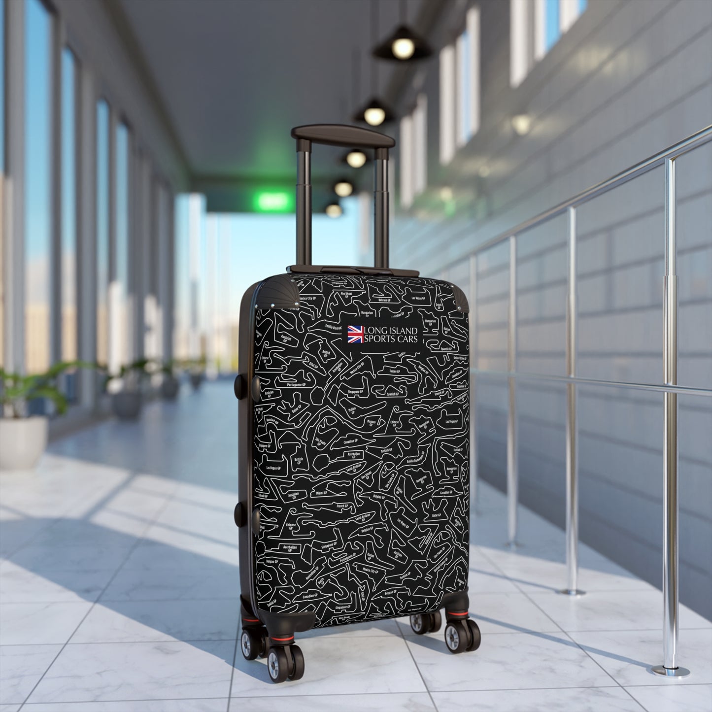 Long Island Sports True Black Cars F1 Racetrack Suitcase