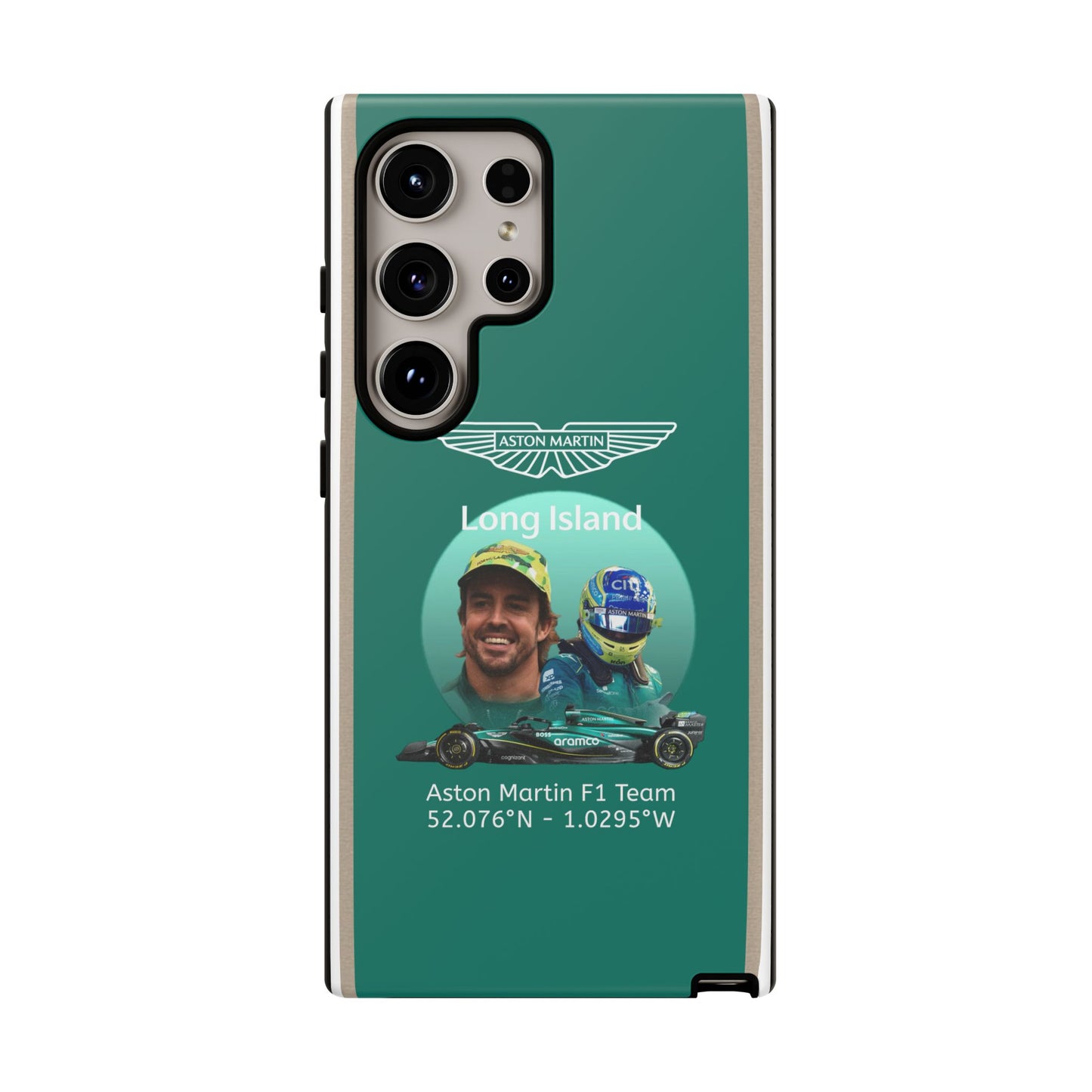 Aston Martin Long Island F1 inspired Fernando Alonso Impact-Resistant Phone Case - Sleek & Stylish