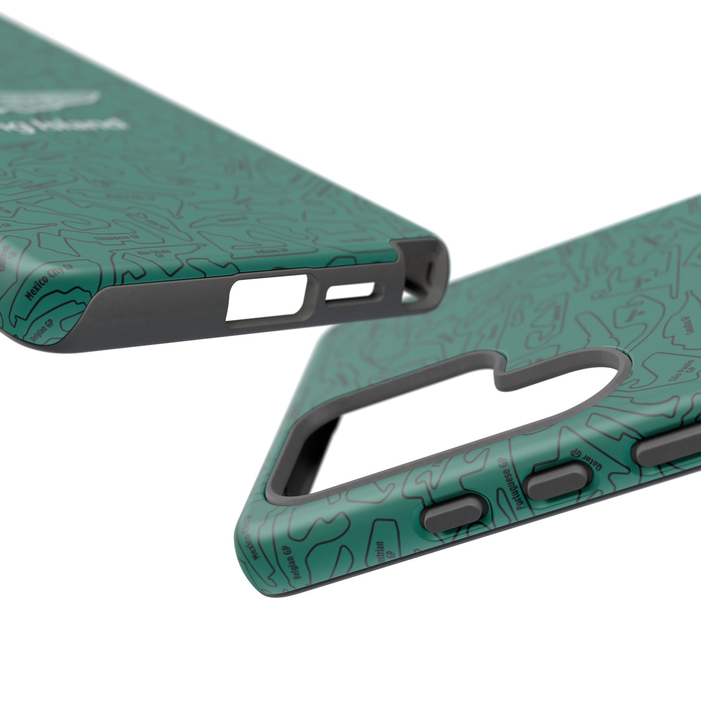 Aston Martin Long Island F1 race Track Inspired Impact-Resistant Phone Case