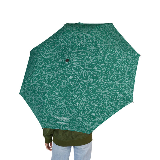Aston Martin Long Island Compact Foldable Semi‑Automatic Travel Umbrella