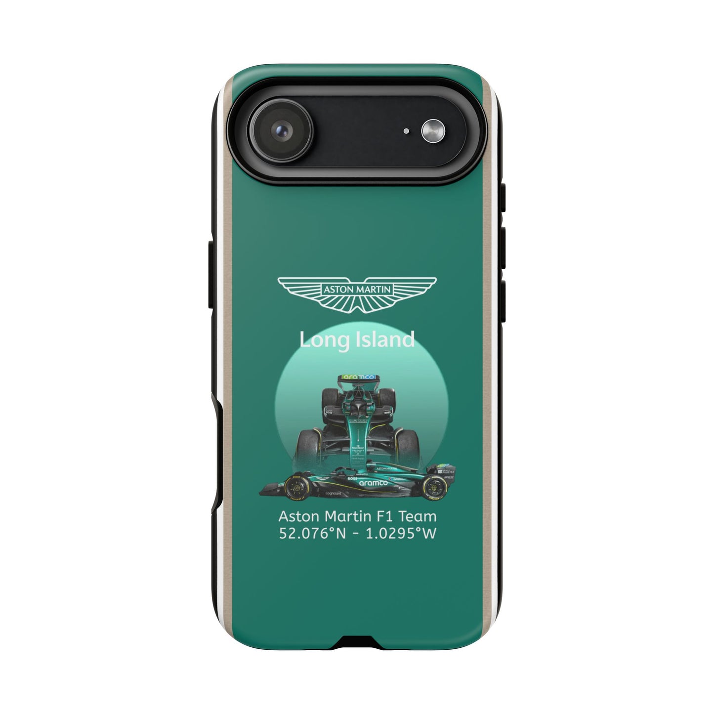 Aston Martin Long Island Formula 1 inspired Impact-Resistant Phone Case - Sleek & Stylish