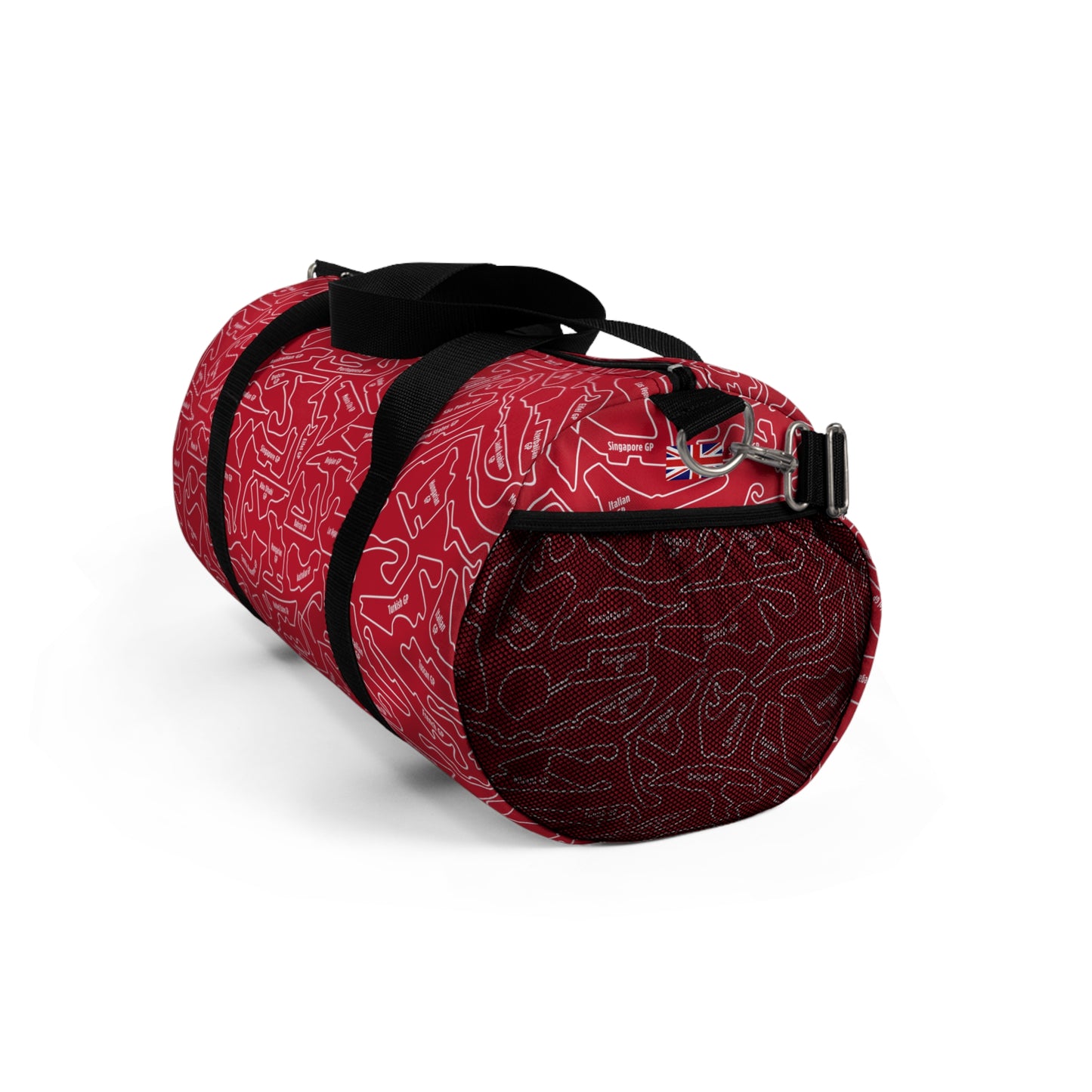 Long Island Sports Cars F1 Racetrack Vibrant Red Travel Duffel Bag