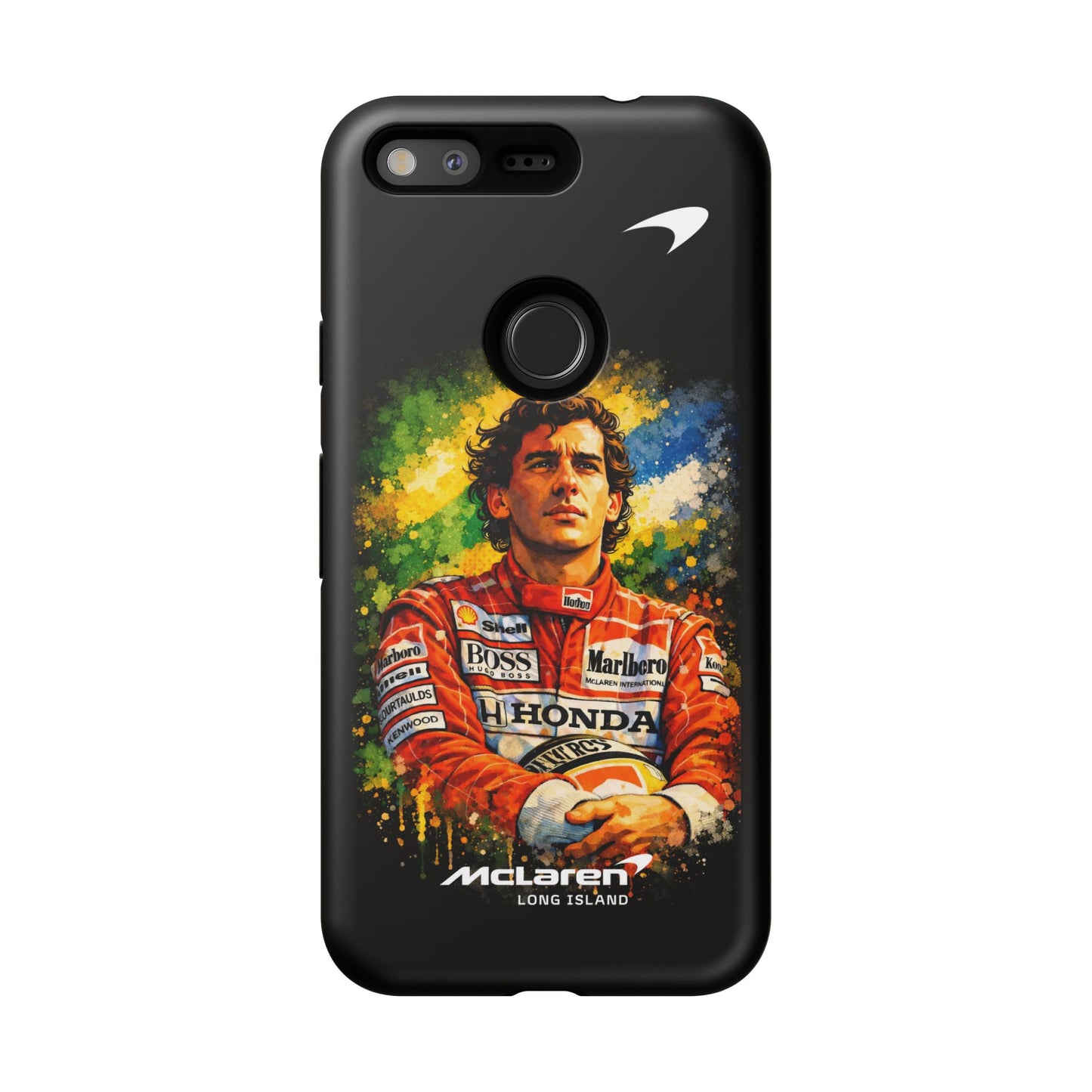 McLaren Long Island "Always Senna" Ayrton Senna Inspired Impact-Resistant Phone Case | Durable Protection for Car Enthusiasts