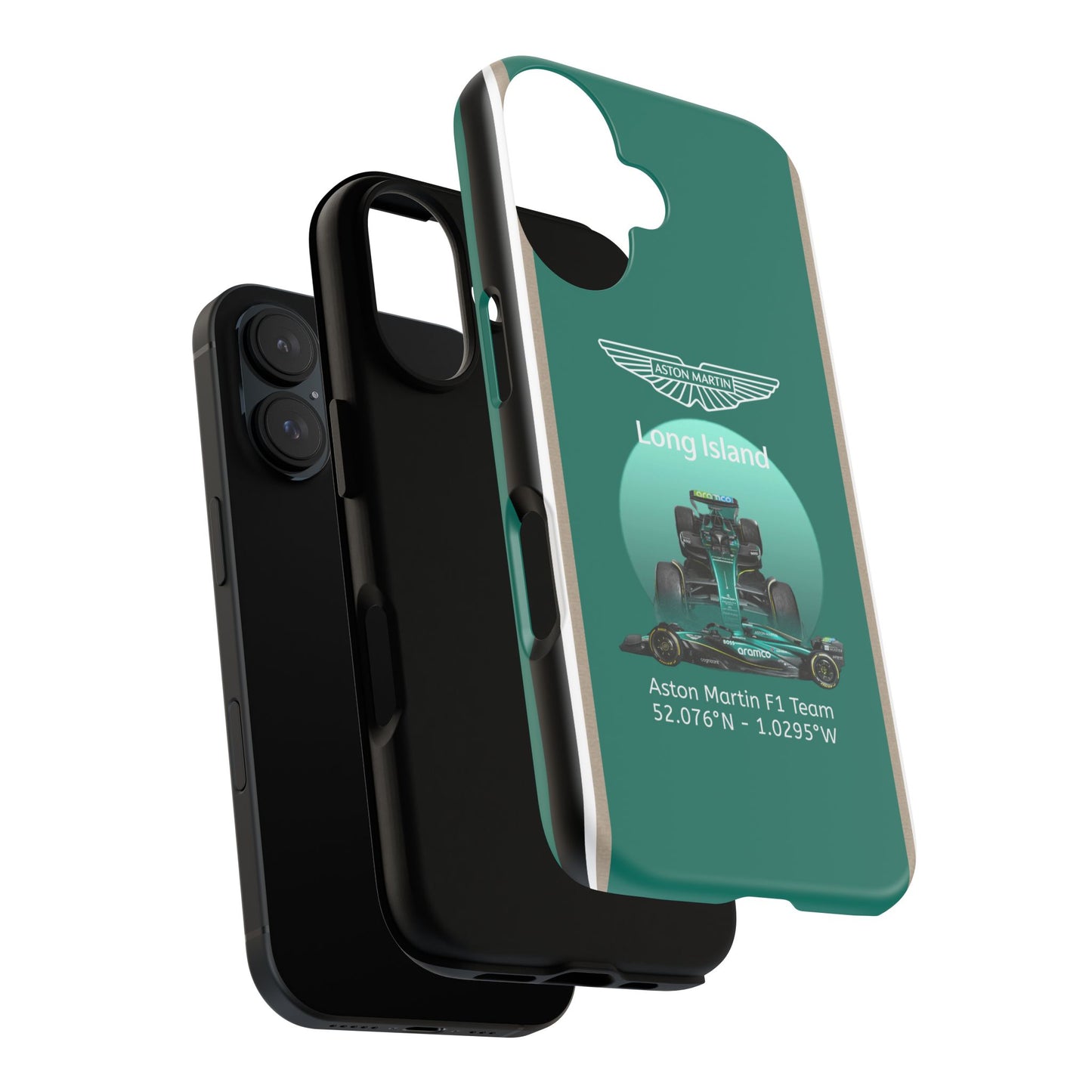 Aston Martin Long Island Formula 1 inspired Impact-Resistant Phone Case - Sleek & Stylish