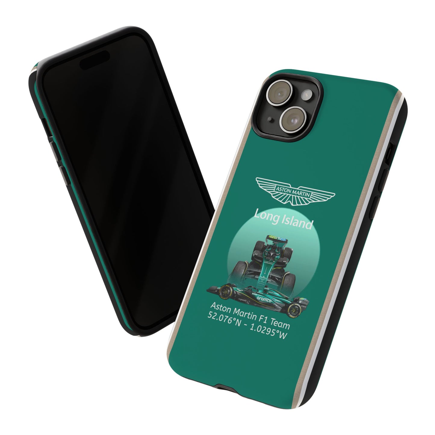 Aston Martin Long Island Formula 1 inspired Impact-Resistant Phone Case - Sleek & Stylish