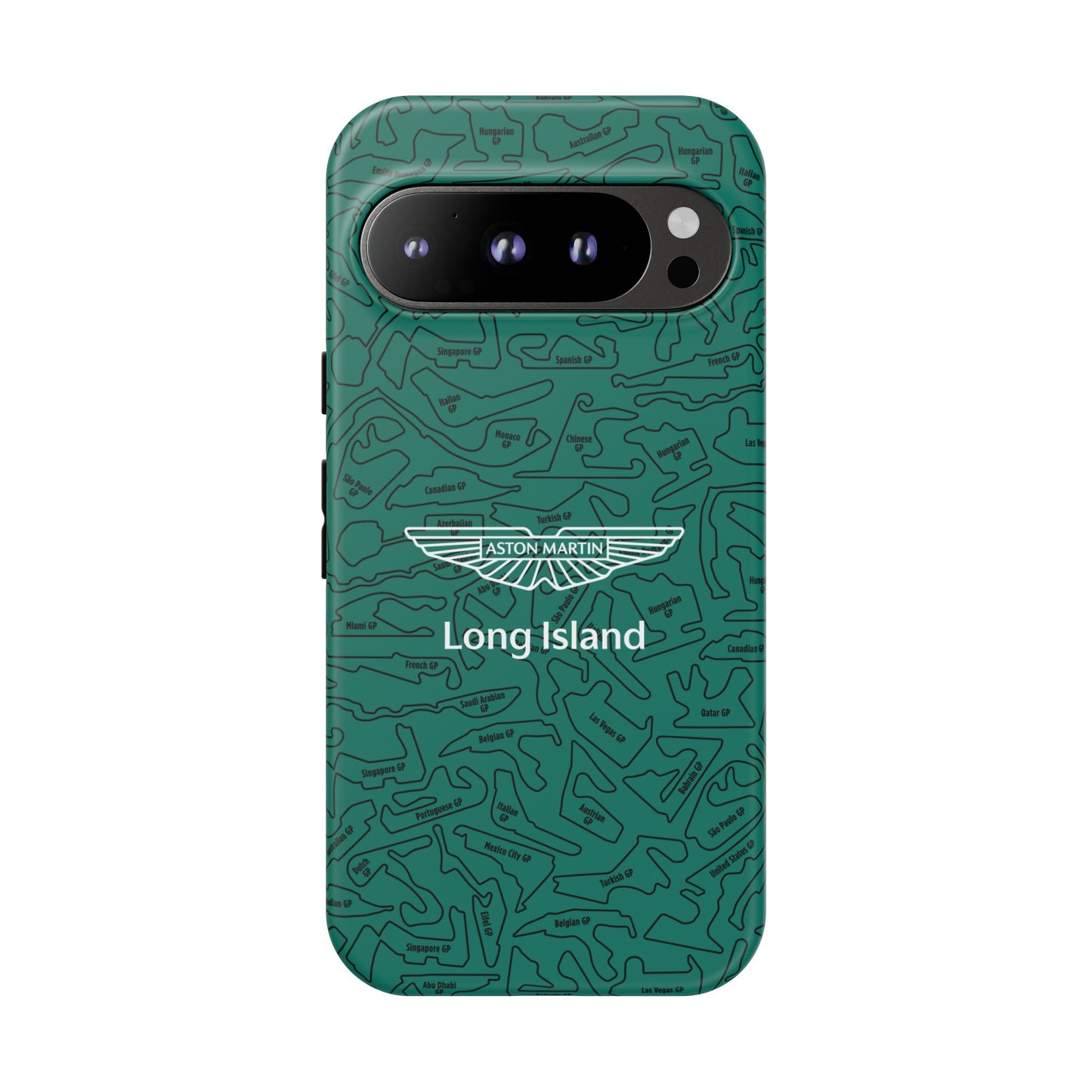 Aston Martin Long Island F1 race Track Inspired Impact-Resistant Phone Case
