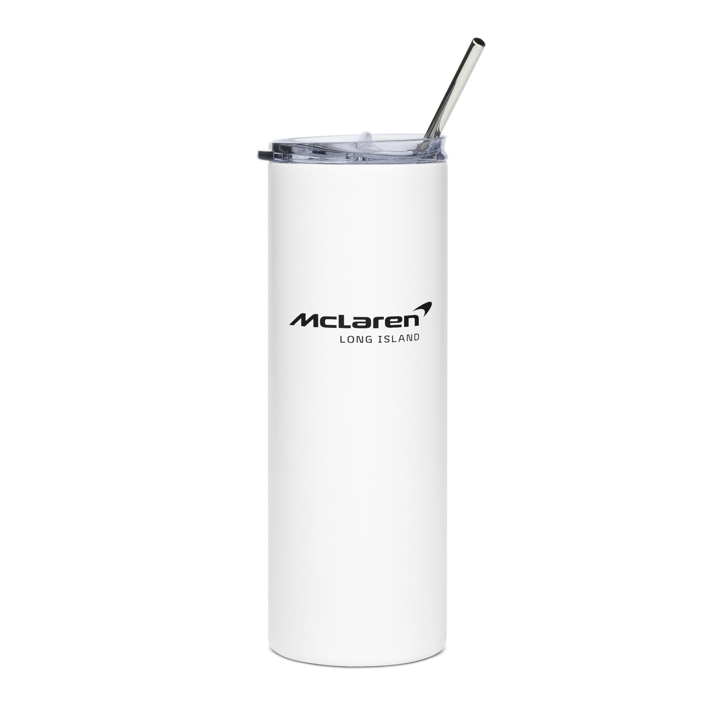 McLaren Long Island Sports Cars W Skinny Tumbler with Straw 20oz - Sleek Travel Mug for Car Enthusiasts