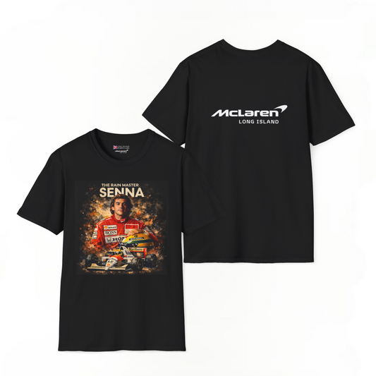 McLaren Long Island  “The Rain Master” Ayrton Senna Inspired Unisex T-Shirt