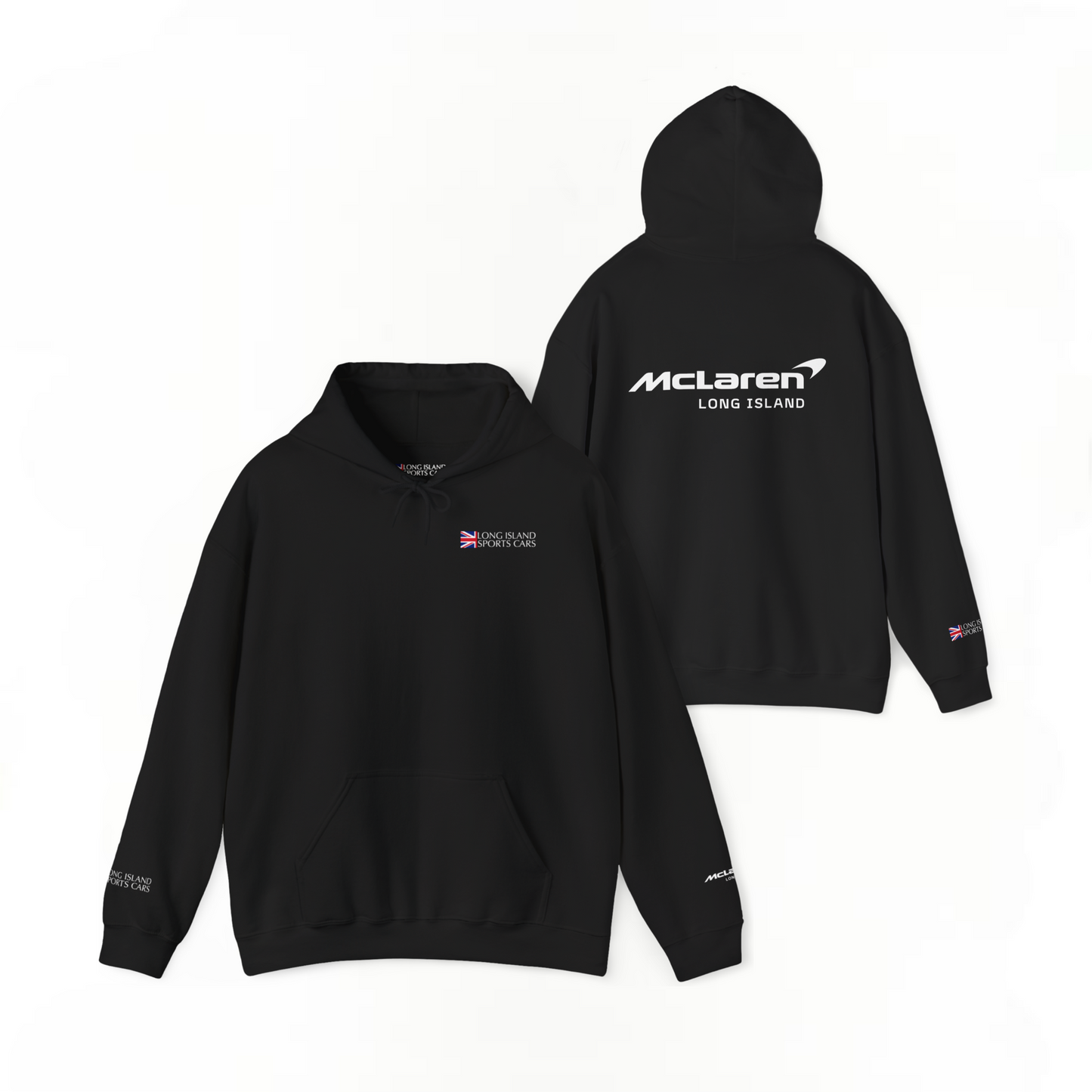 Long Island Sports Cars|McLaren Long Island Fleece Hoodie for Car Enthusiasts