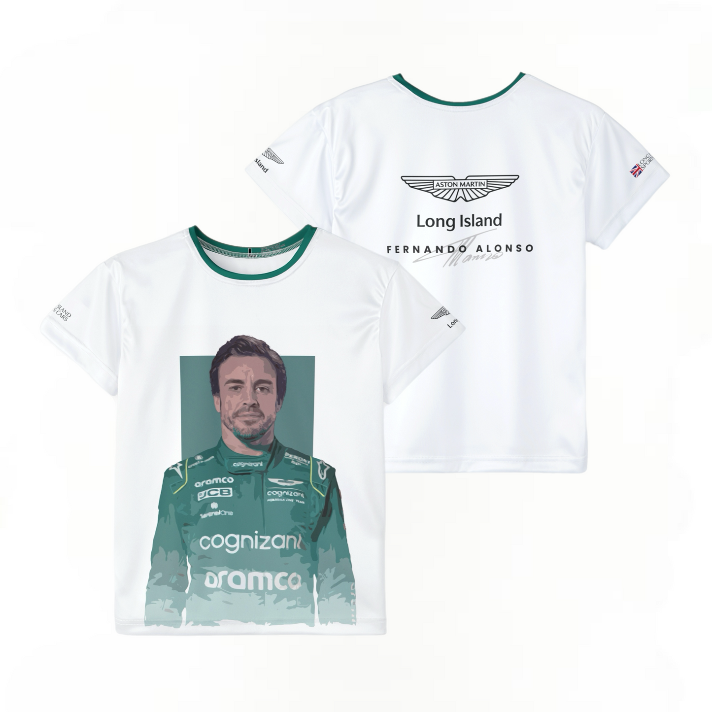 Kids Sports Jersey -Fernando Alonso Formula 1 inspired Design for Young Speed Enthusiasts