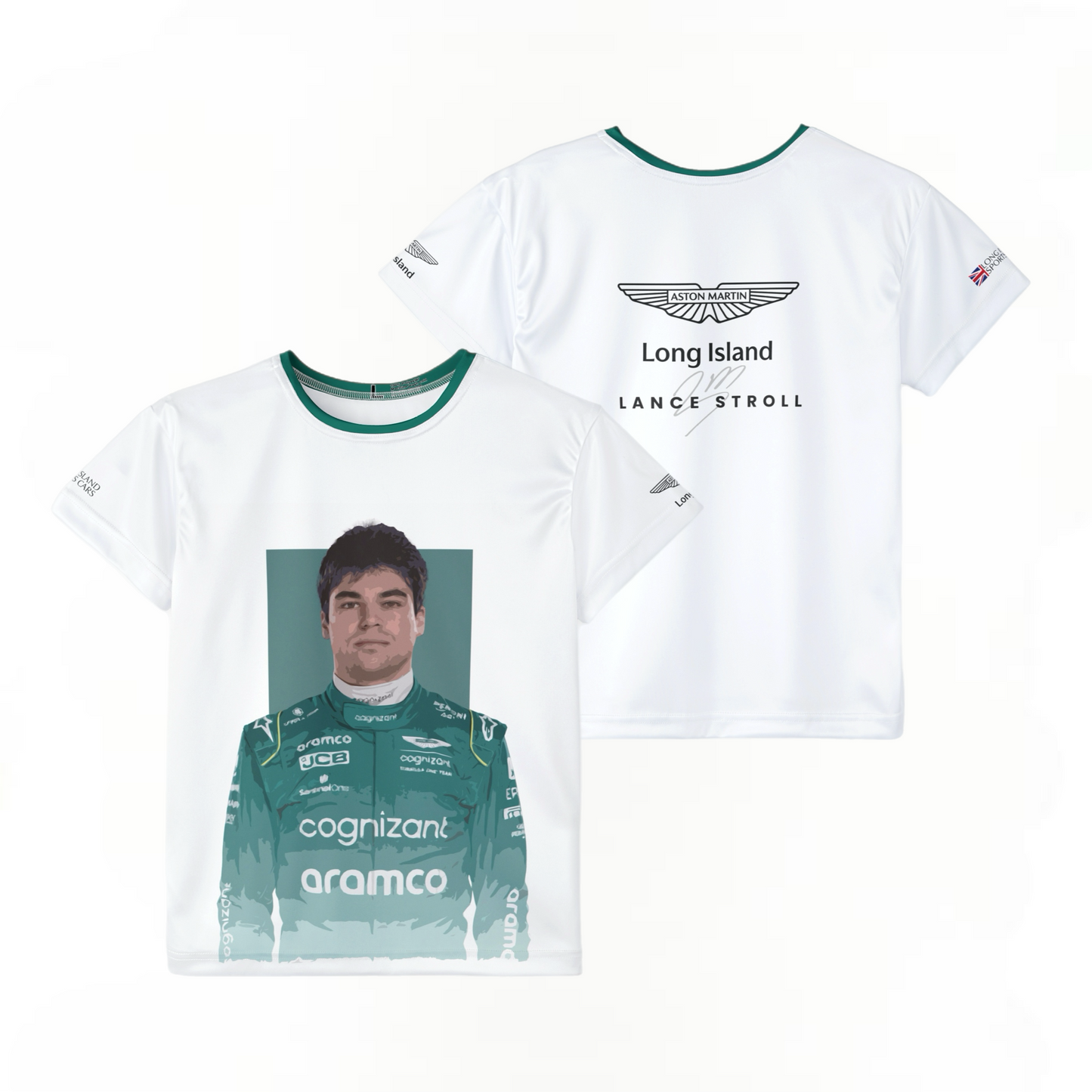 Kids Sports Jersey - Lance Stroll Formula 1 inspired Design for Young Speed Enthusiasts