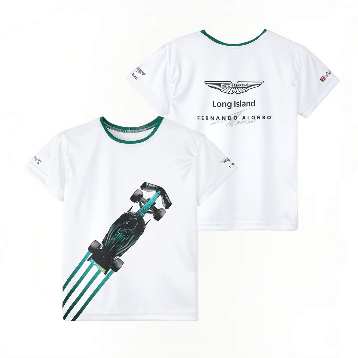 Kids Sports Jersey -Fernando Alonso Formula 1 inspired Design for Young Speed Enthusiasts