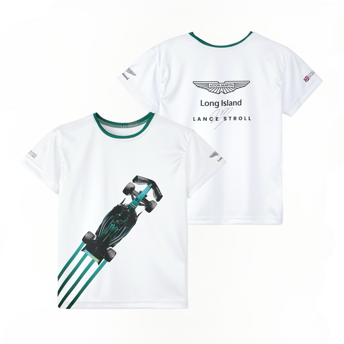 Kids Sports Jersey - Lance Stroll Formula 1 inspired Design for Young Speed Enthusiasts