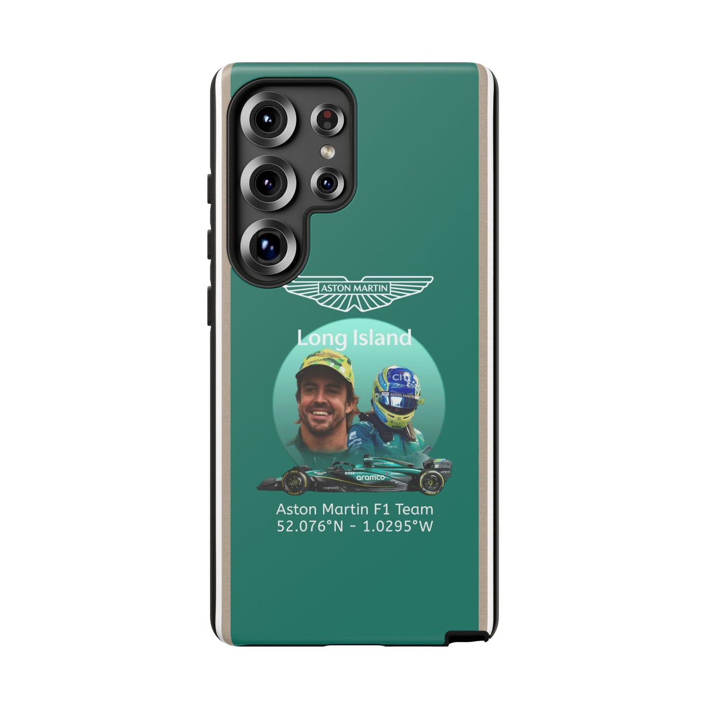 Aston Martin Long Island F1 inspired Fernando Alonso Impact-Resistant Phone Case - Sleek & Stylish